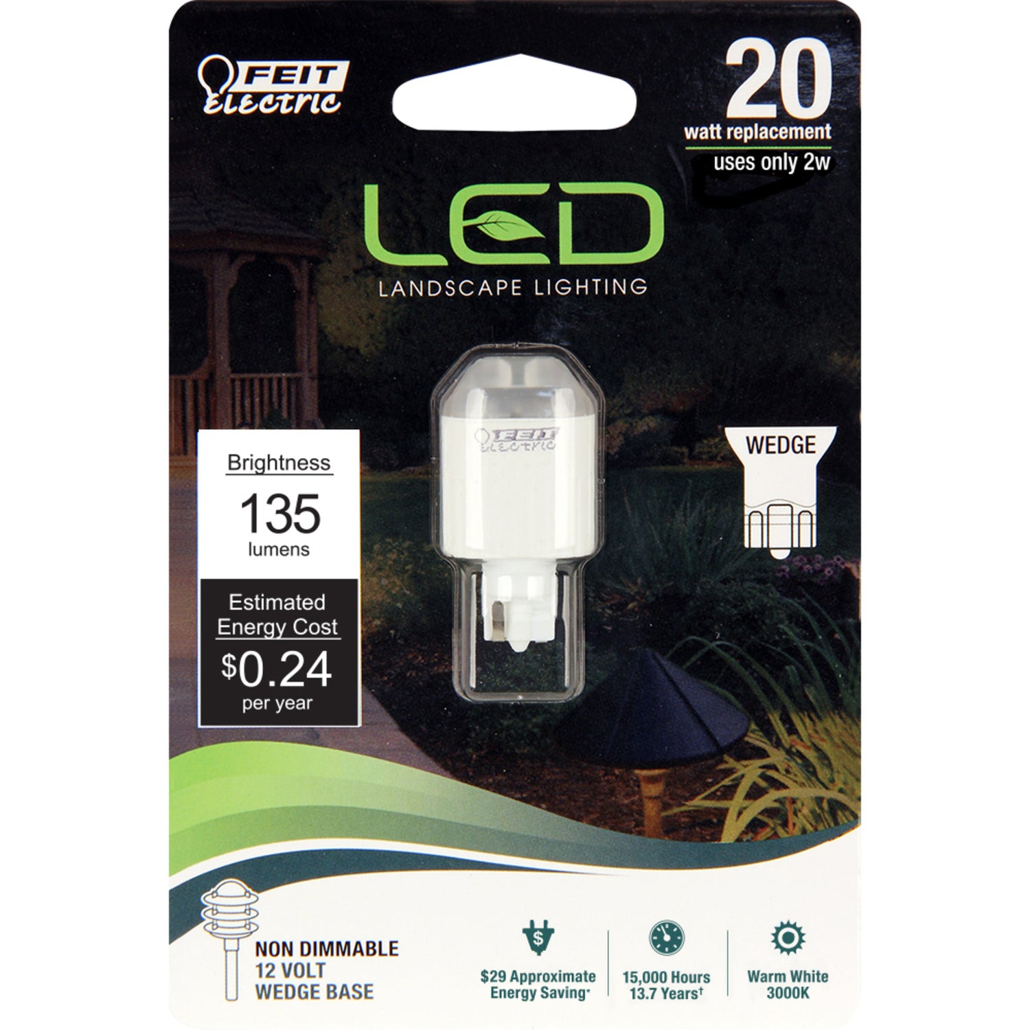 12V 20W Replacement Warm White Capsule Landscape LED Light Bulb
