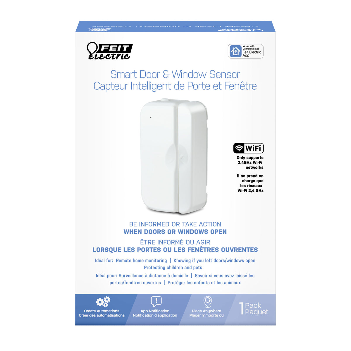 Battery-Powered Smart Wi-Fi Door Window Sensor