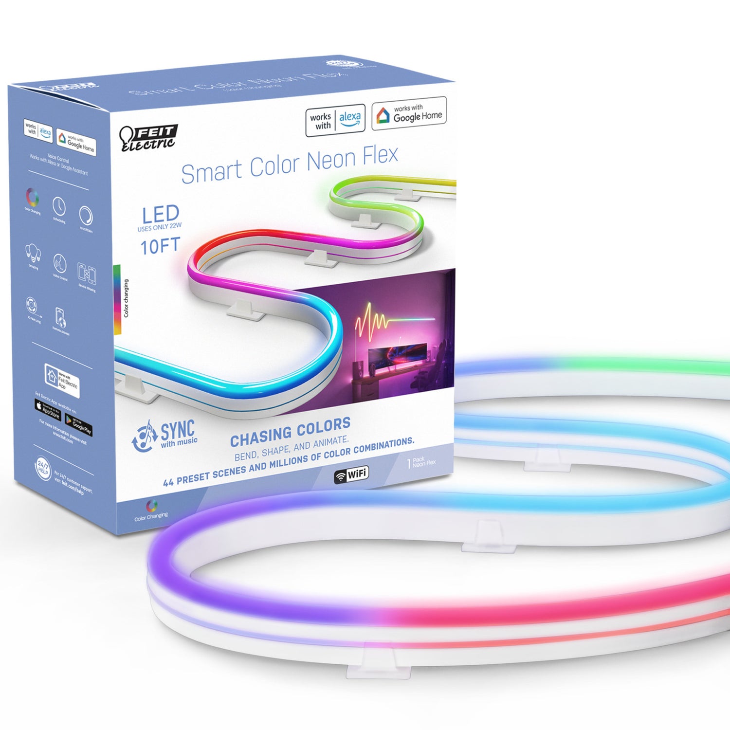 10 ft. Smart Color Neon Flex Rope Light