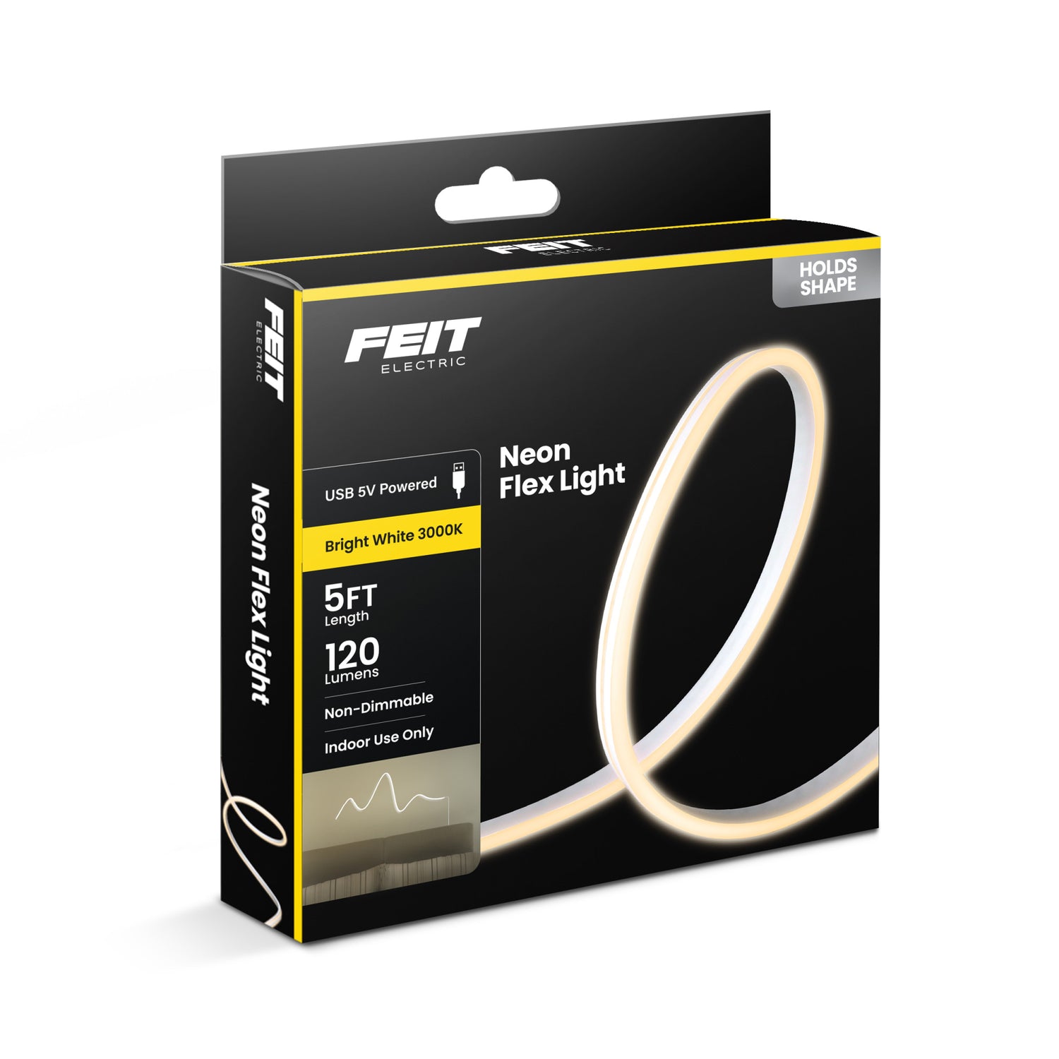 5 ft. Indoor USB-Powered White Neon Flex Light