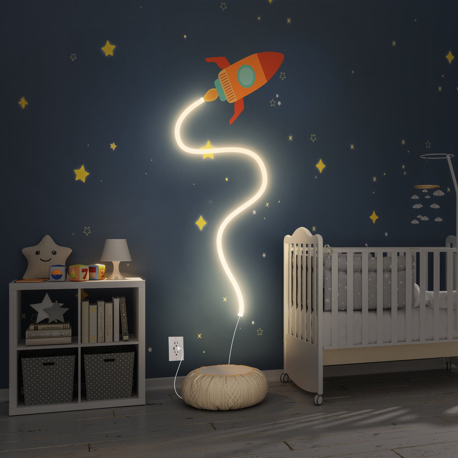 5 ft. Indoor USB-Powered White Neon Flex Light