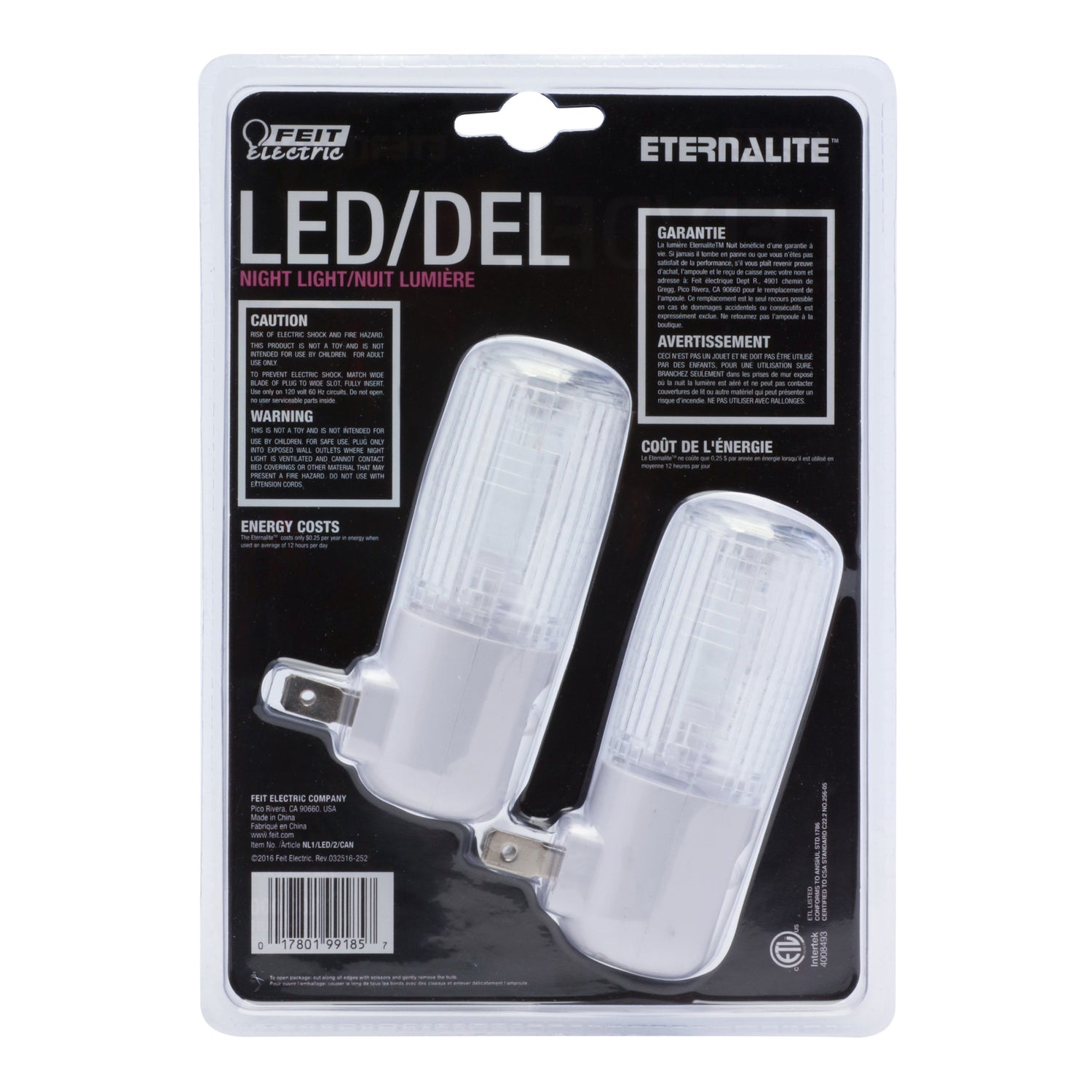 Eternalite 1W Replacement Automatic Sensor Dusk to Dawn LED Night Light (2-Pack)