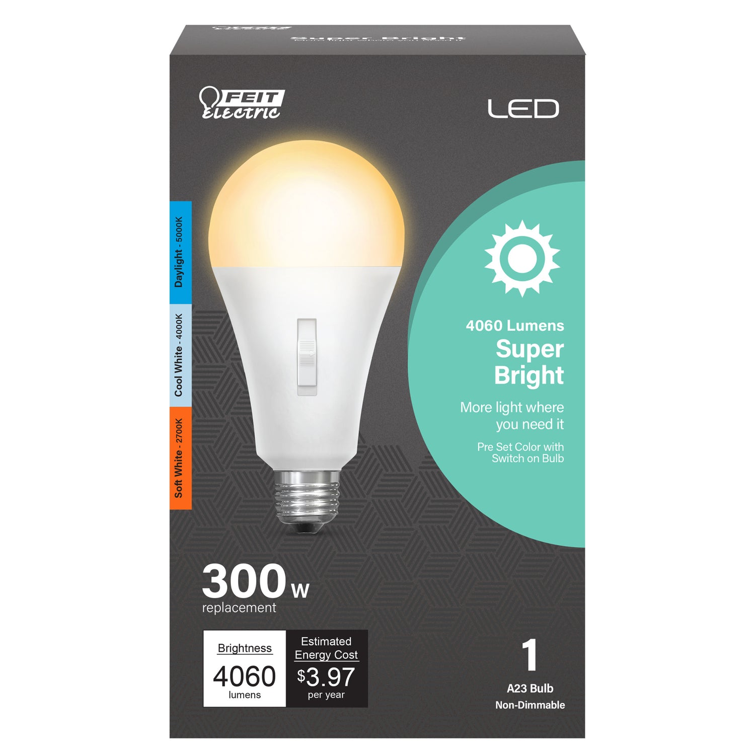 300W Replacement A23 Color Selectable LED