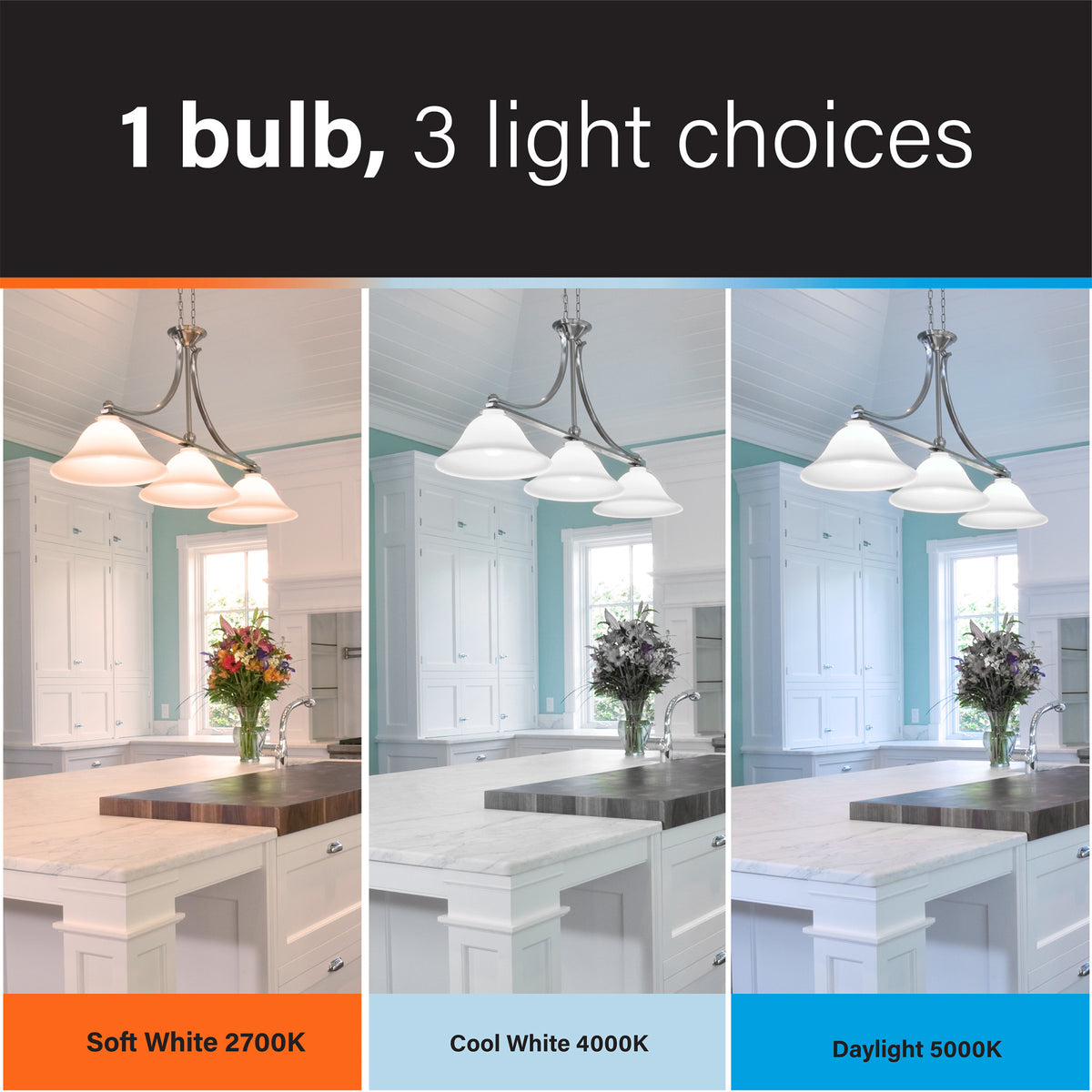 33W (300W Replacement) Adjustable White A23 LED Bulb