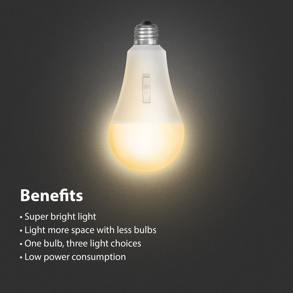33W (300W Replacement) Adjustable White A23 LED Bulb