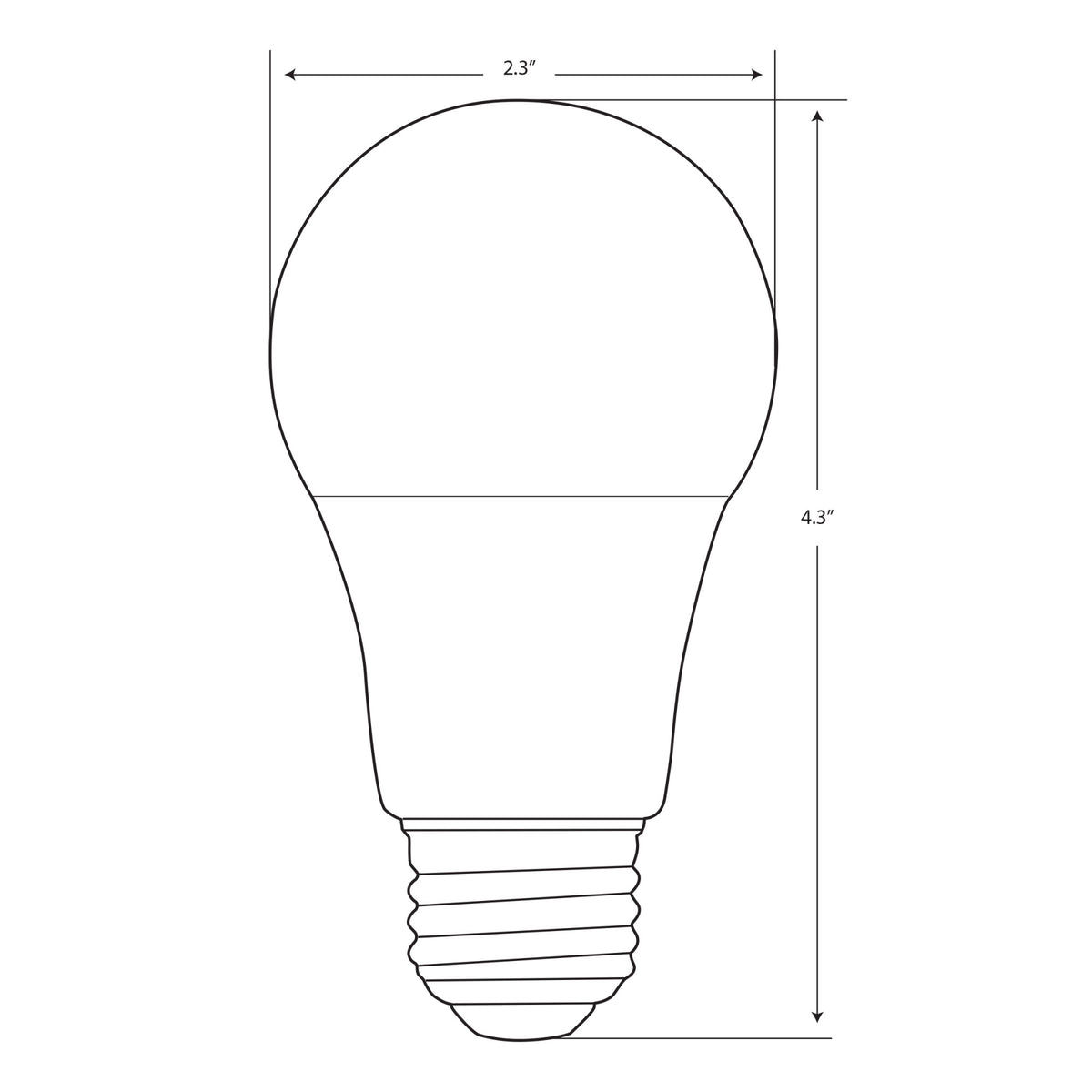 8.8W (60W Replacement) Bright White (3000K) A19 Omnidirectional General Purpose LED (4-Pack)
