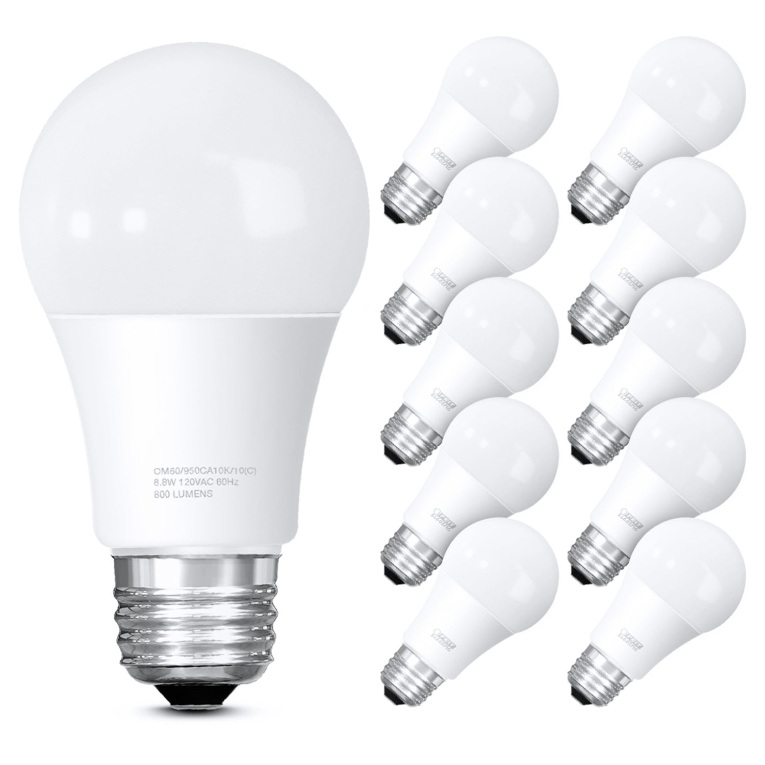 8.8W (60W Replacement) Daylight (5000K) A19 General Purpose LED (10-Pack)