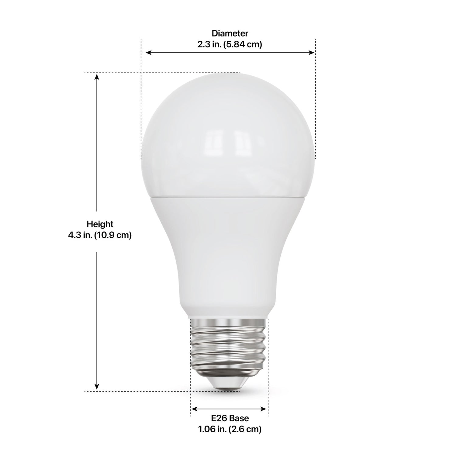 8.8W (60W Replacement) Tunable White E26 Base A19 Smart WiFi LED Light Bulb (2-Pack)