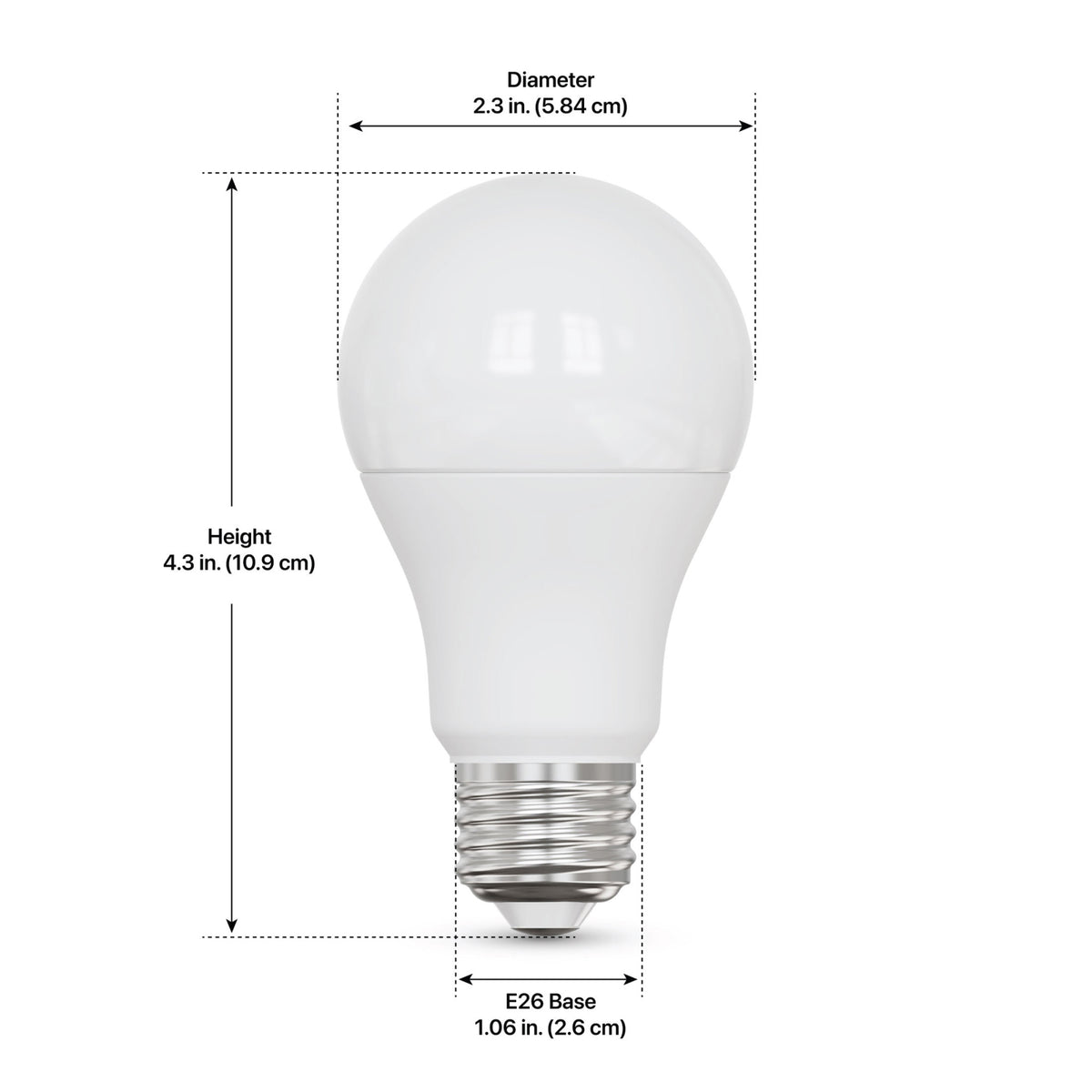 8.8W (60W Replacement) Tunable White E26 Base A19 Smart WiFi LED Light Bulb (3-Pack)