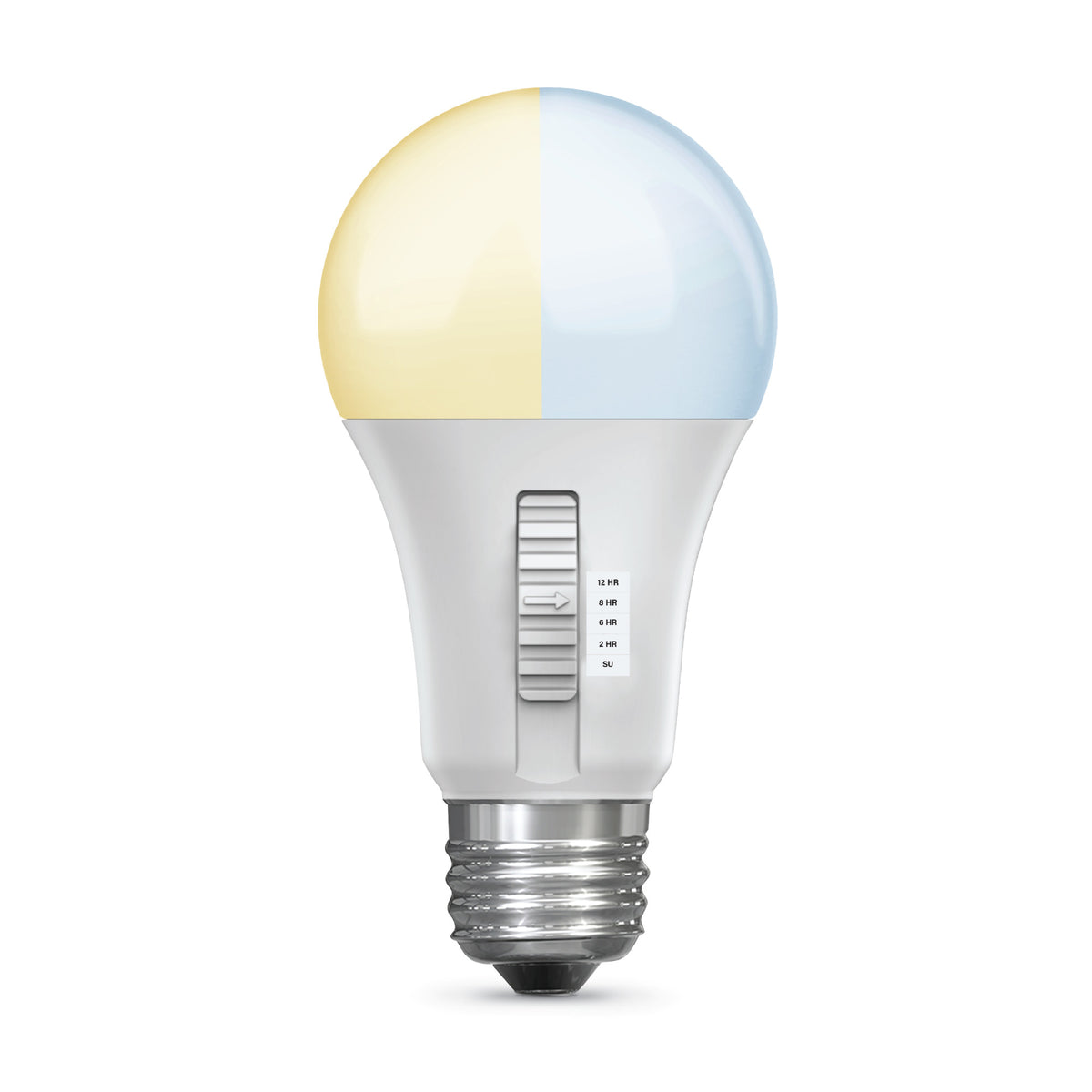 8.8W (60W Replacement) Adjustable White A19 Timer LED Bulb