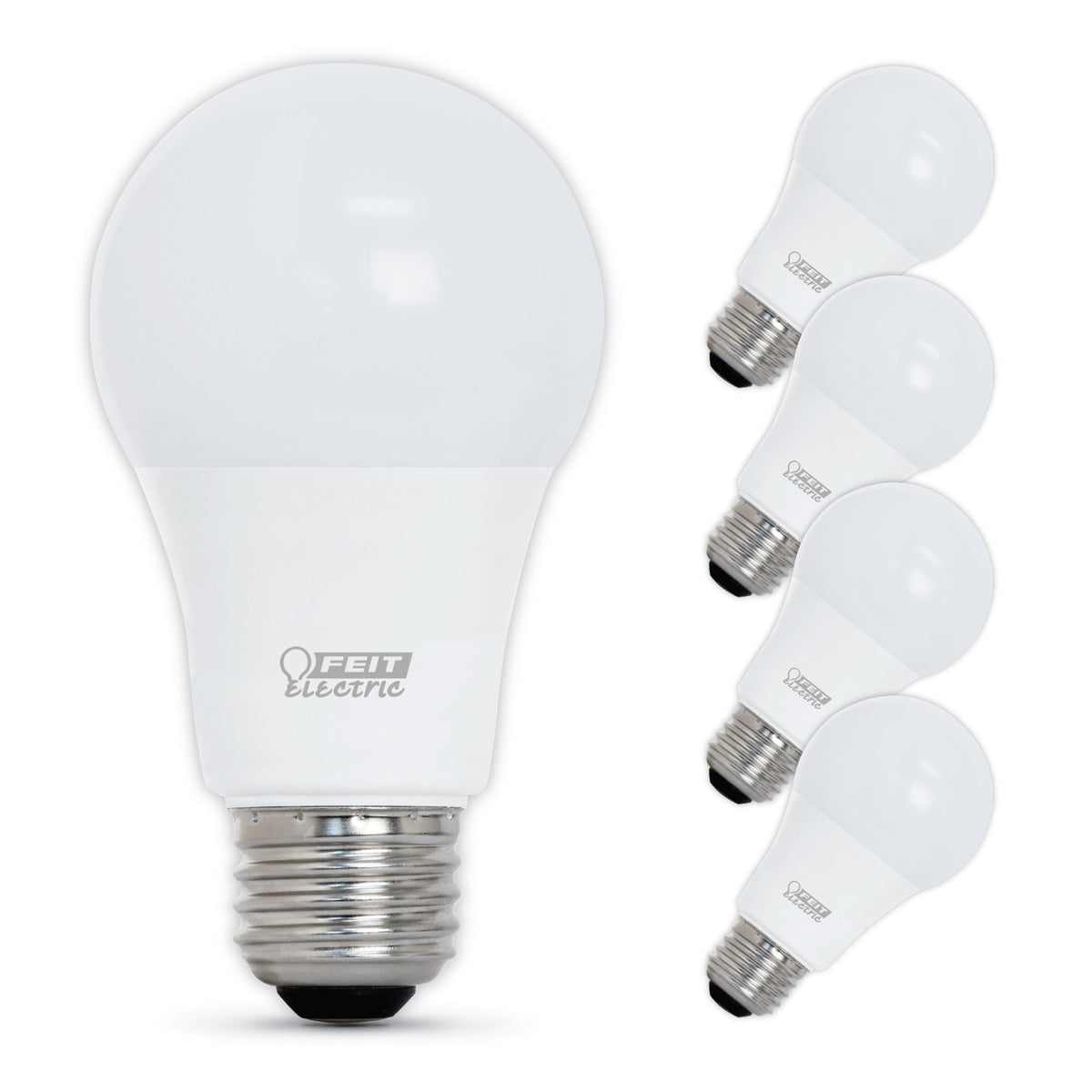 8.8W (60W Replacement) Daylight (5000K) A19 E26 Base Dimmable LED Bulb (4-Pack)
