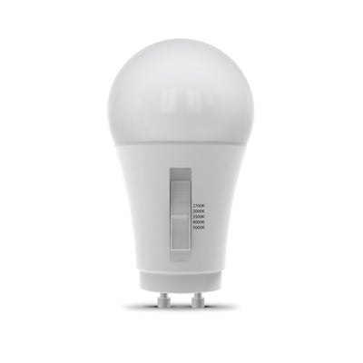 8.8W (60W Replacement) Adjustable White GU24 Base A19 LED Bulb (4 4-Packs)