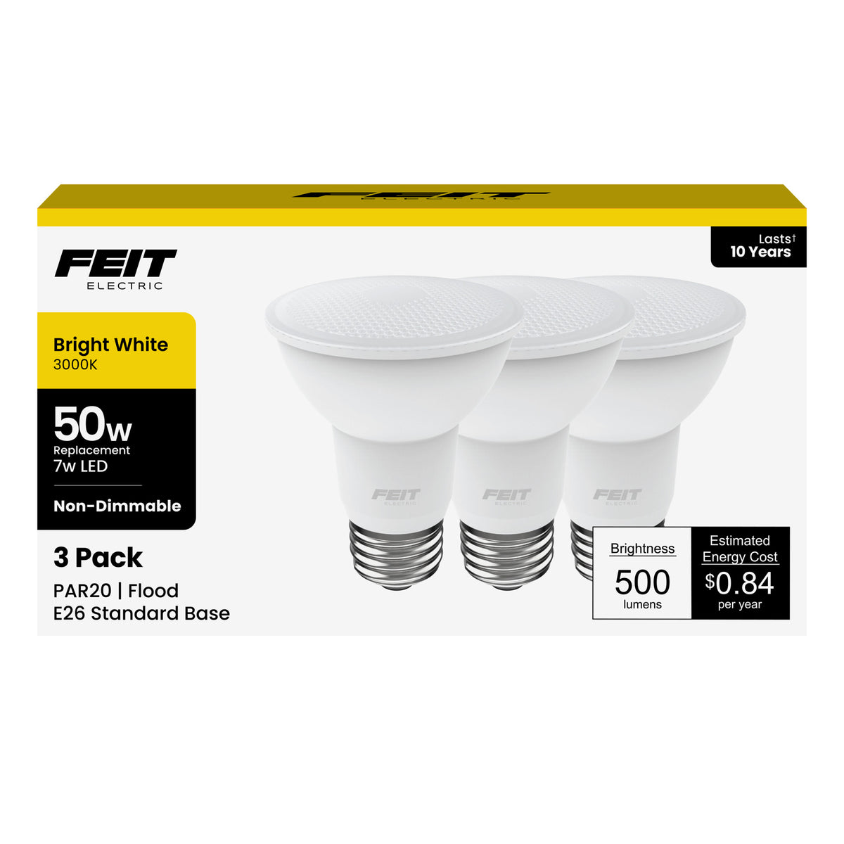 50 W Replacement Warm White PAR20 Reflector LED Light Bulb