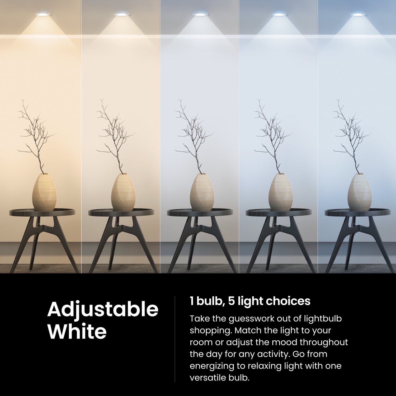 8.3W (75W Replacement) Adjustable White E26 Base Long PAR30 Dimmable Beam Choice Enhance Reflector LED