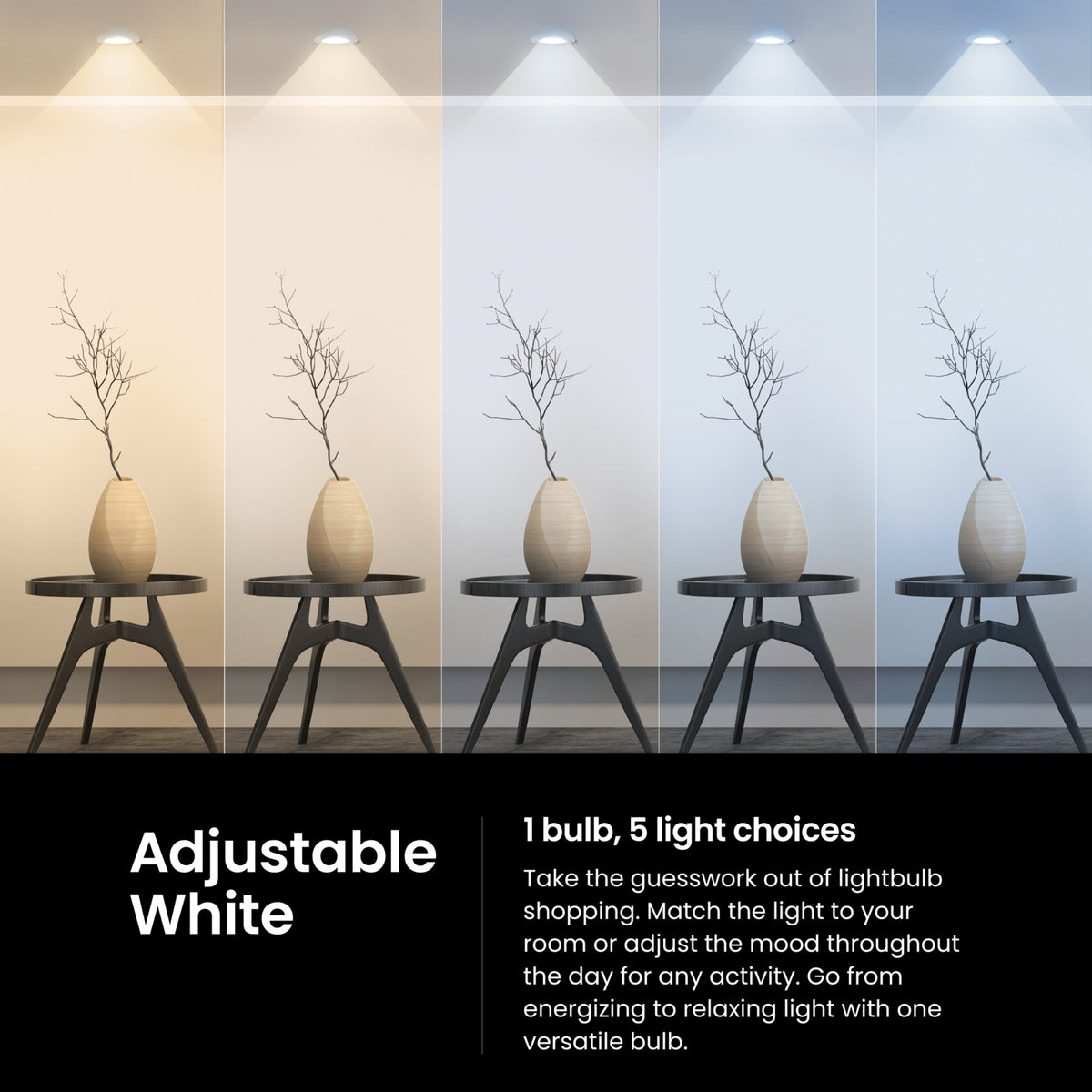8.3W (75W Replacement) Adjustable White E26 Base Long PAR30 Dimmable Beam Choice Enhance Reflector LED with Switch Mode