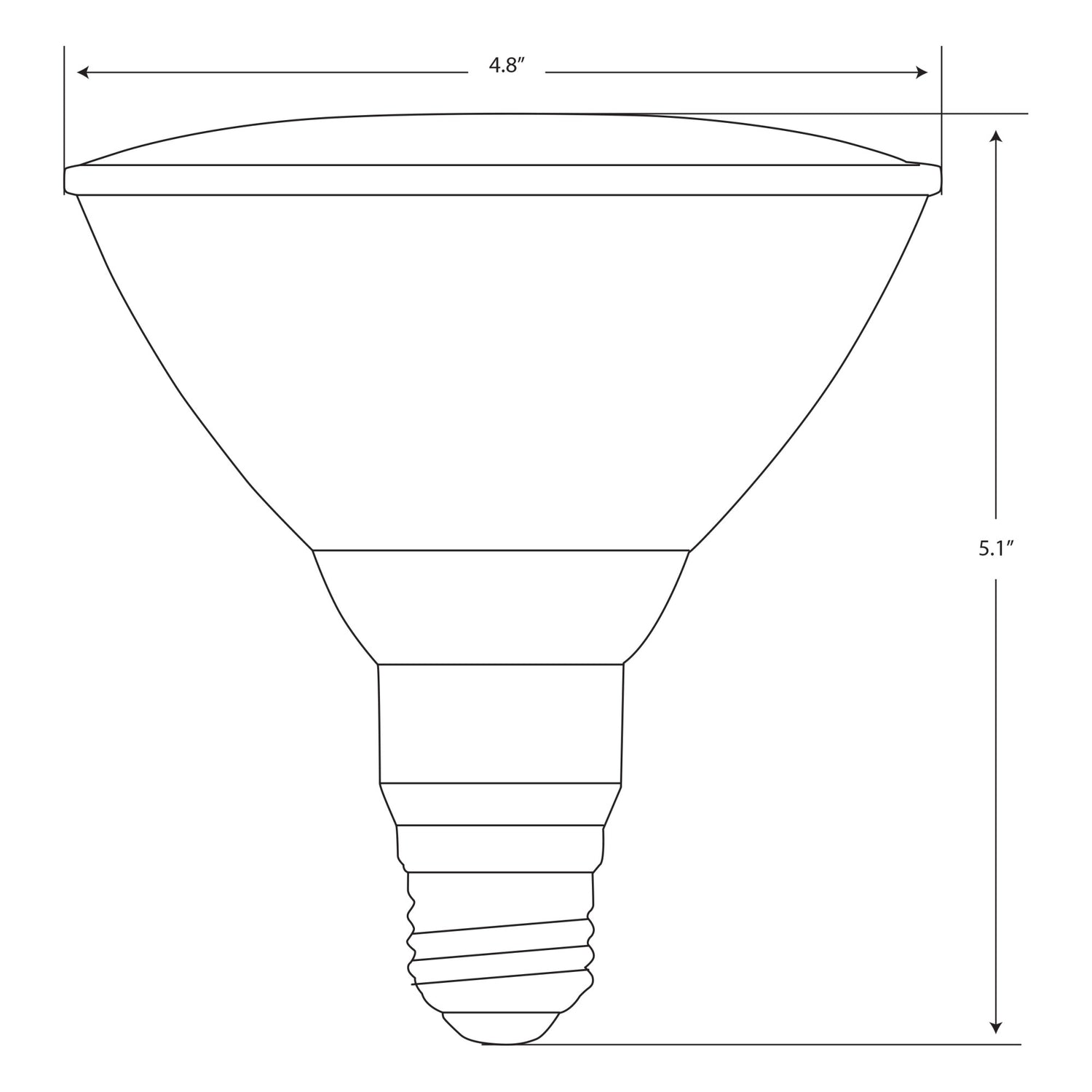 8.3W (75W Replacement) Bright White (3000K) PAR38 Reflector LED Light Bulb