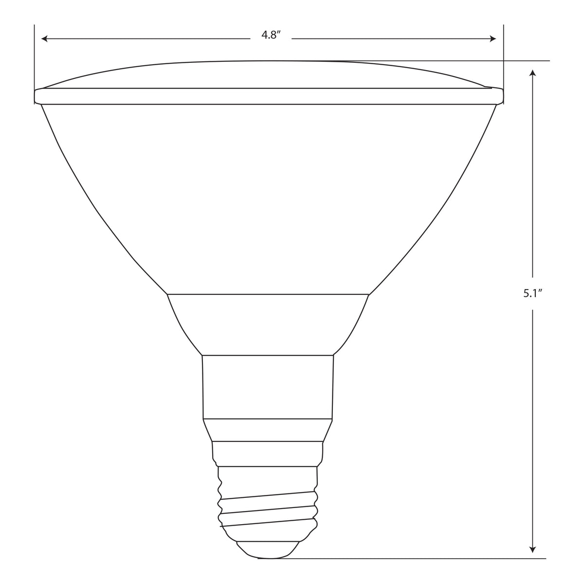 8.3W (75W Replacement) Bright White (3000K) PAR38 Reflector LED Light Bulb