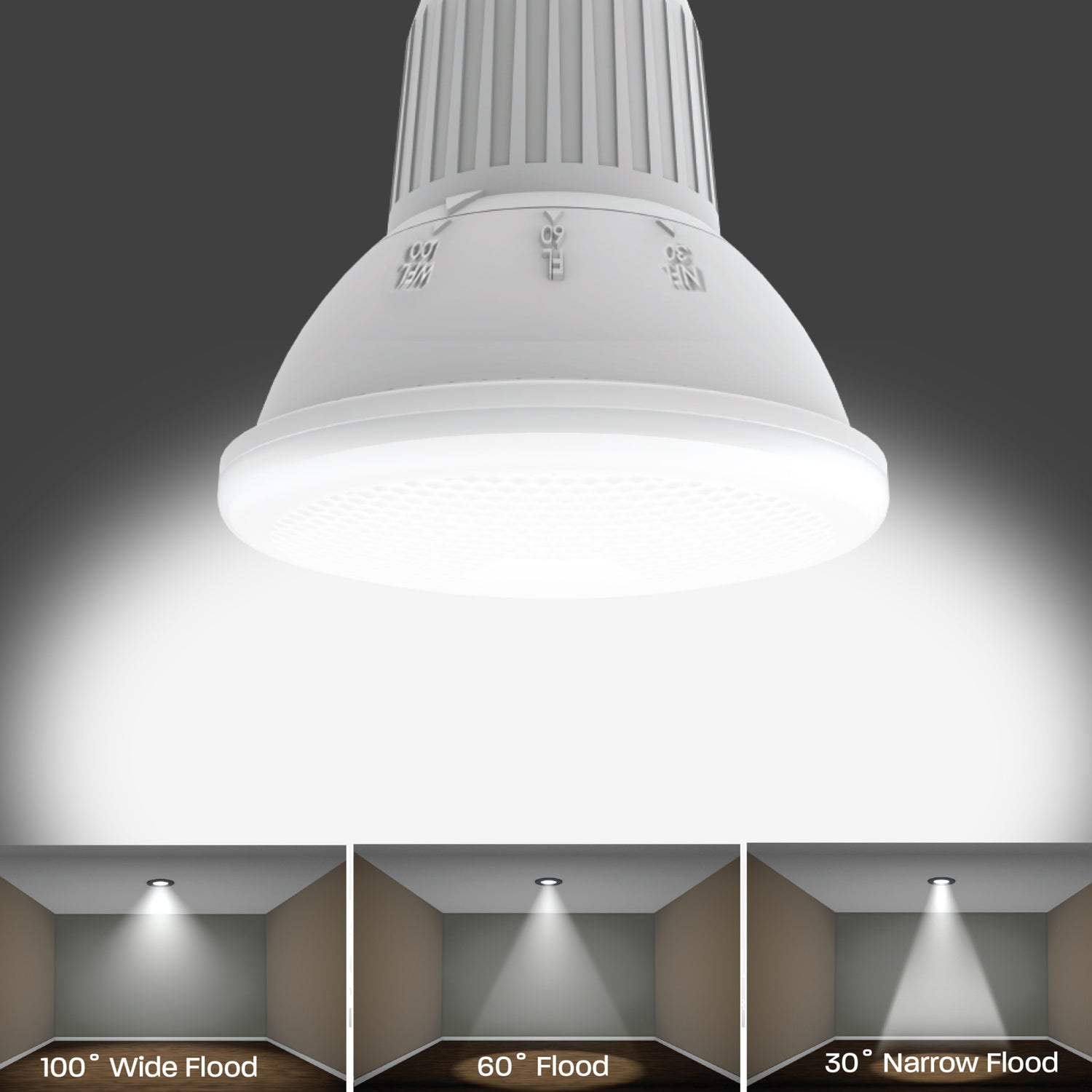 10.5W (90W Replacement) Bright White (3000K) E26 Base PAR38 Dimmable BeamChoice Reflector LED