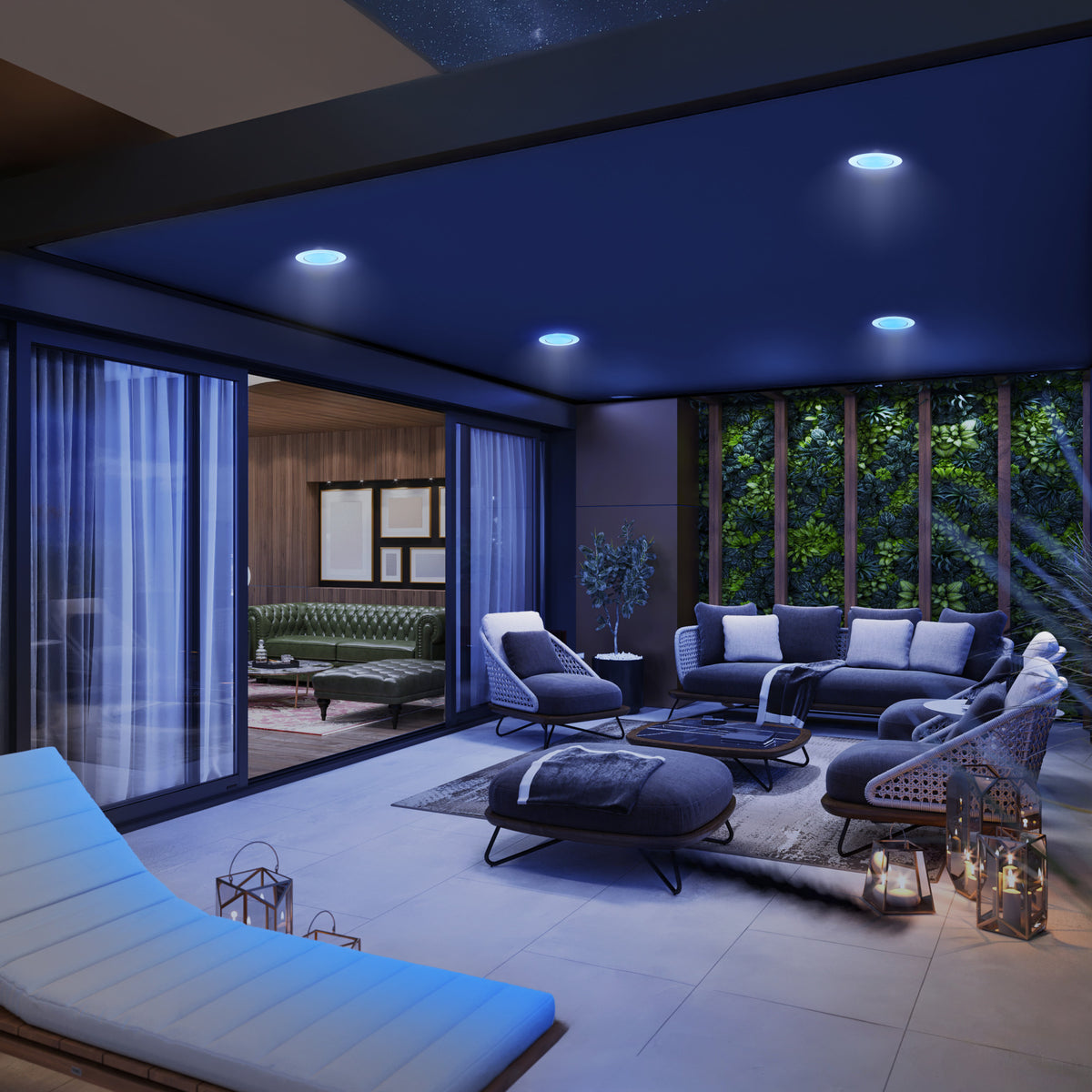 7W Blue PAR38 Non-Dimmable LED Reflector Light Bulb