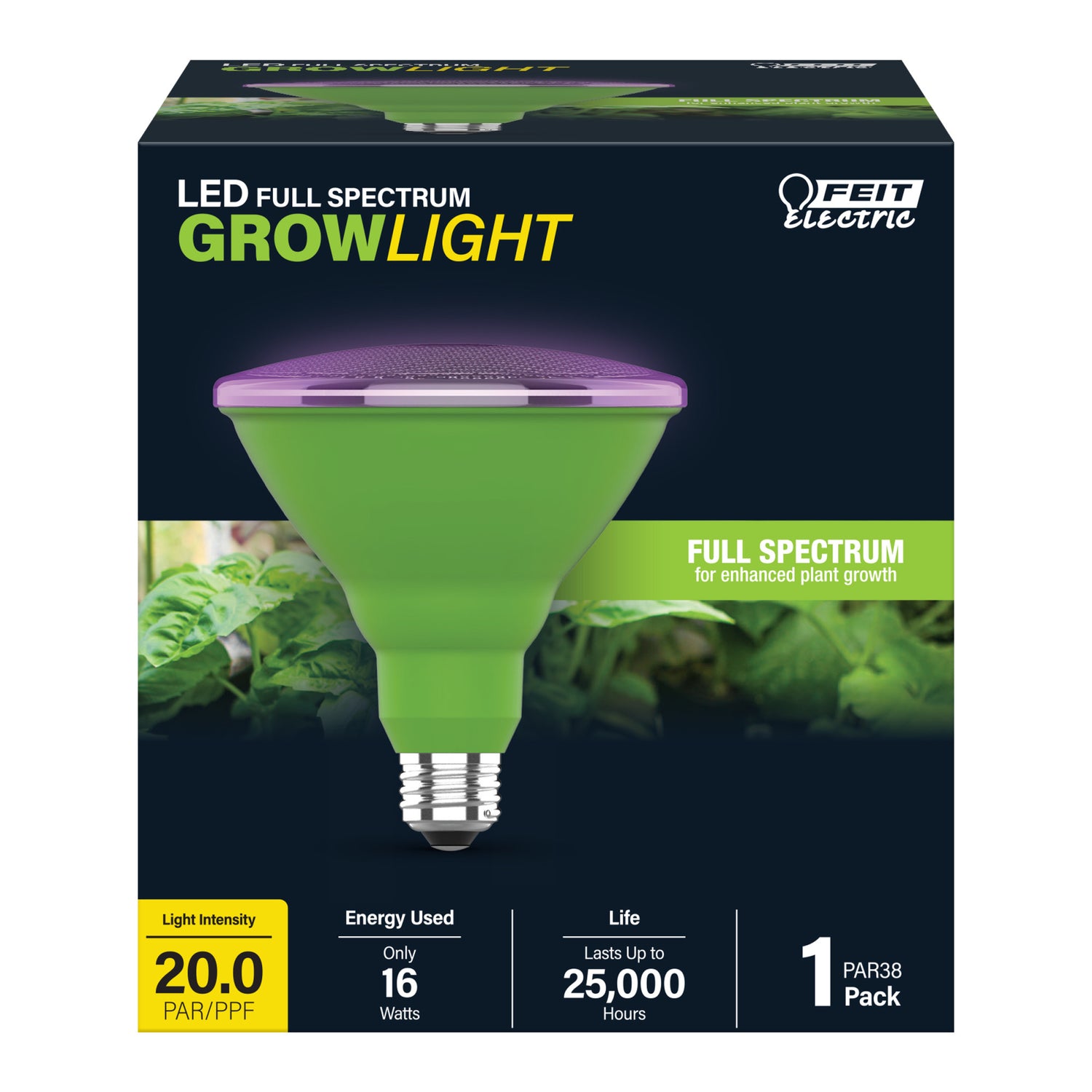 feit electric led adjustable spectrum grow light bulb 16W PAR38 E26 Base LED Plant Grow Light Bulb