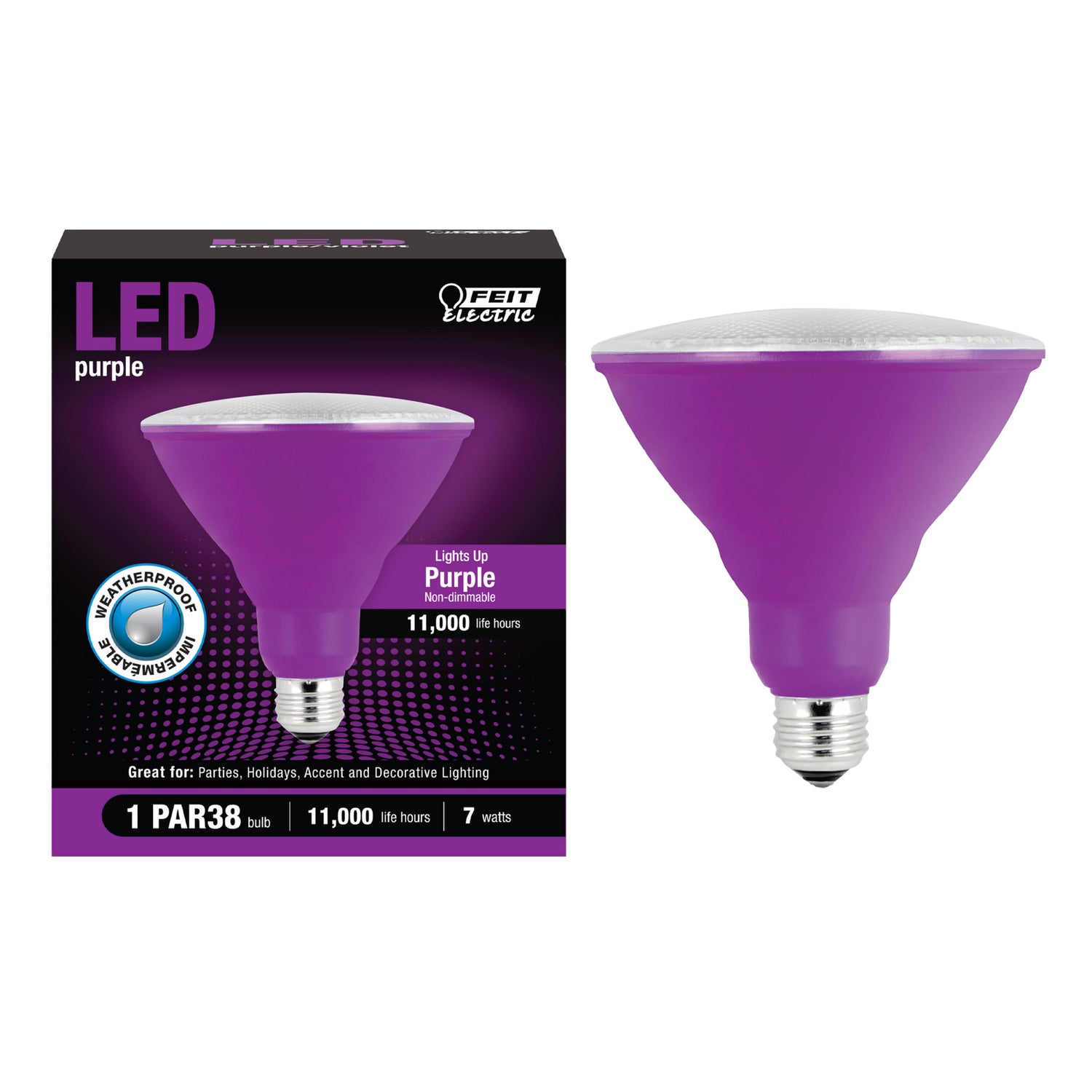 Purple PAR38 Non-Dimmable LED Reflector Light Bulb