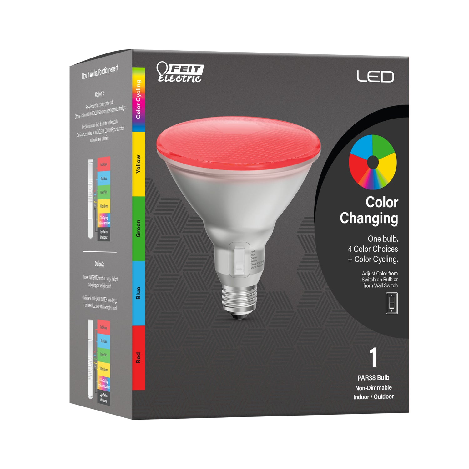 5W (90W Replacement) 6-Way Color-Changing PAR38 LED light Bulb