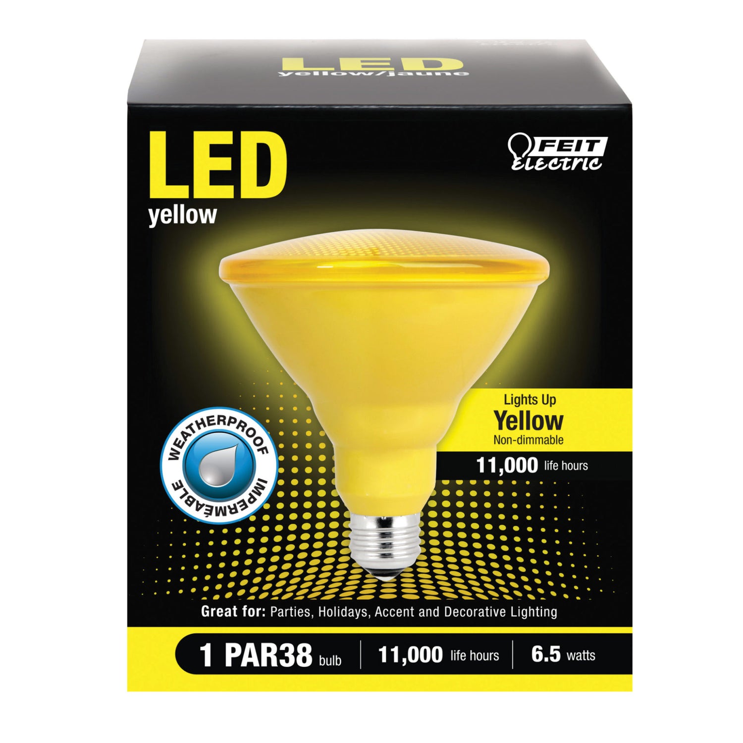Yellow PAR38 Non-Dimmable LED Reflector Light Bulb