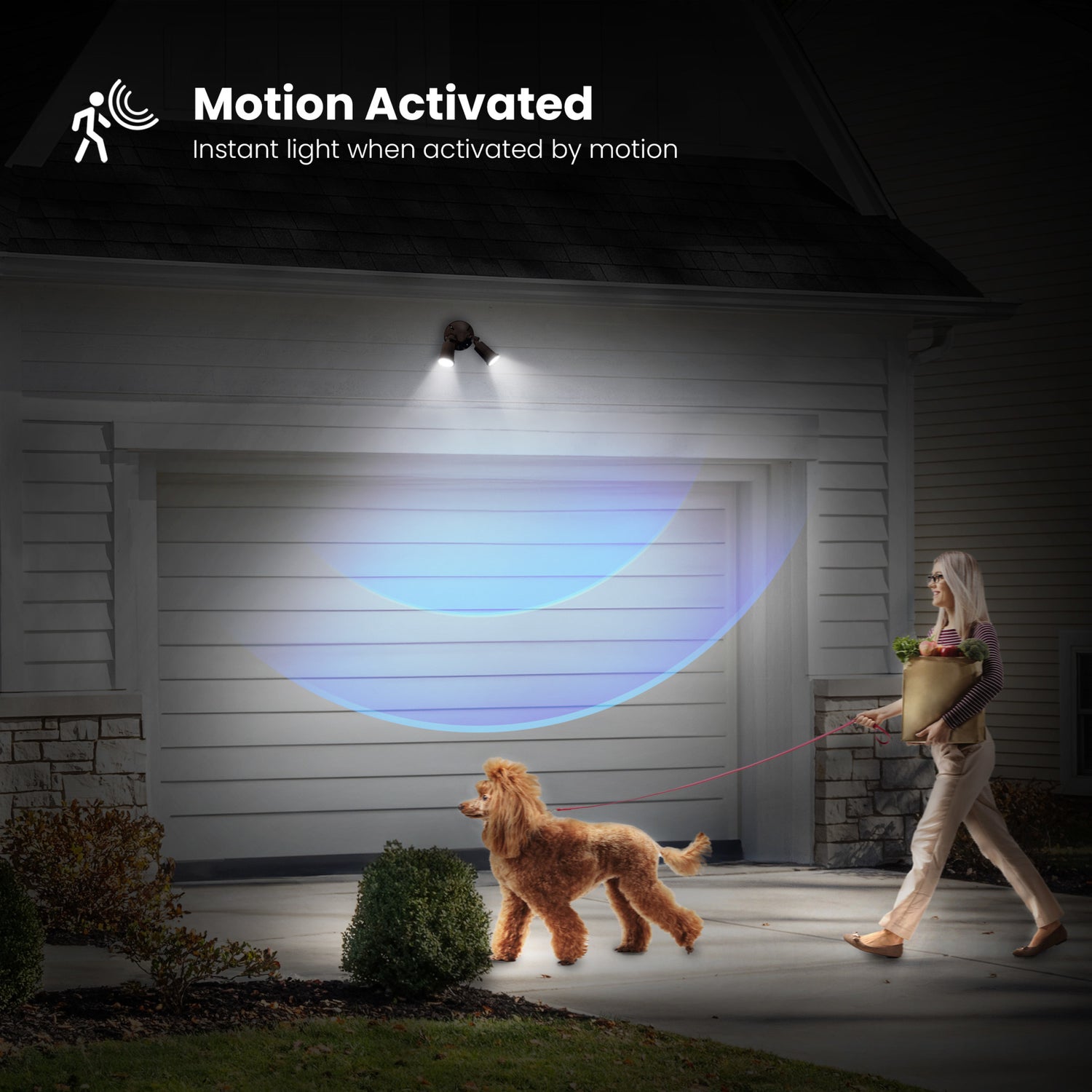 11.6W (100W Replacement) Adjustable White E26 Base PAR38 Motion LED Bulb