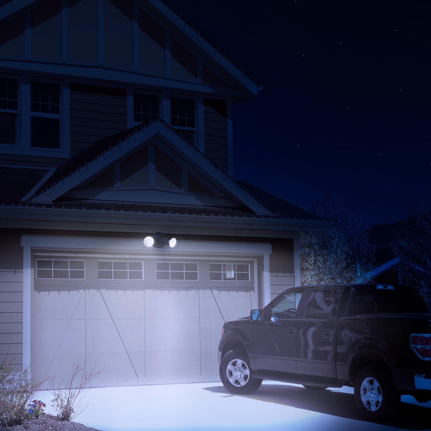 14W (90W Replacement) Daylight (5000K) E26 Base PAR38 Non-Dimmable Reflector LED (2-Pack)