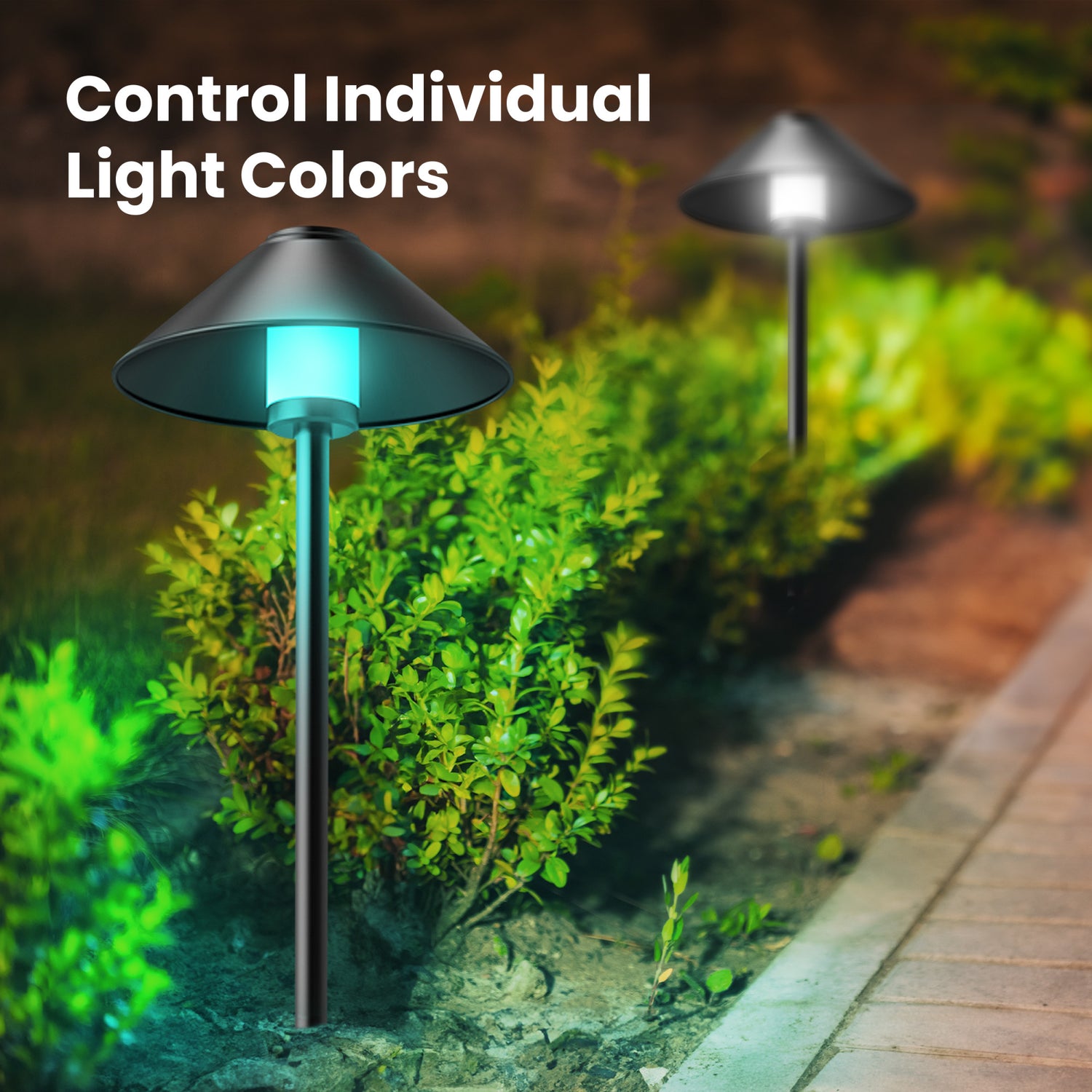 Smart Color Changing and Tunable White Dome Path Lights (4-Pack)