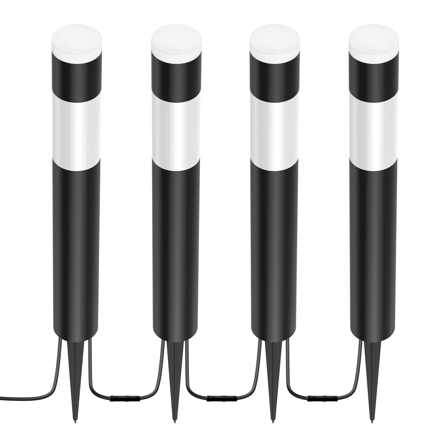 Smart Color Changing and Tunable White Round Path Lights (4-Pack)