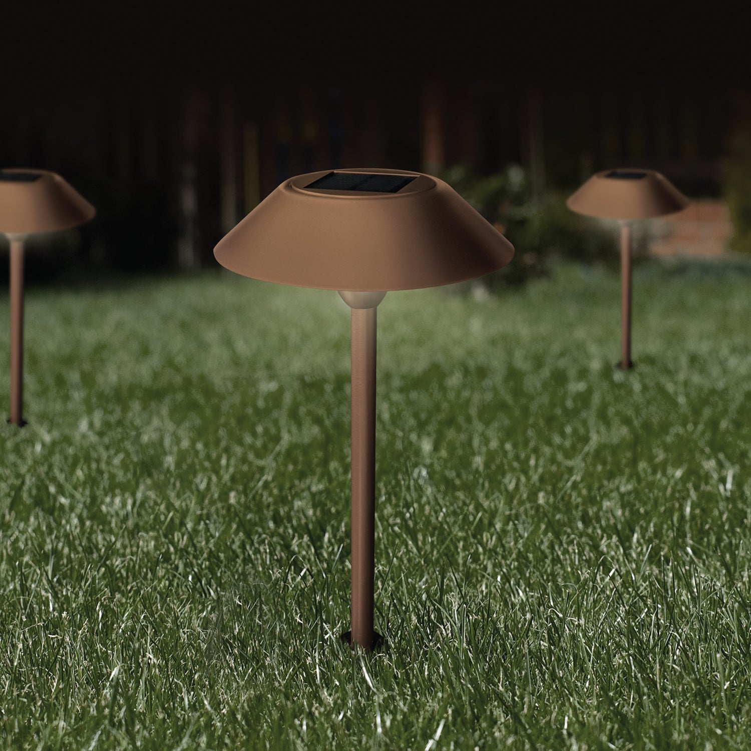 12 in. OneSync Landscape Bronze Solar Pathway Light
