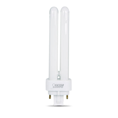 13W Soft White (2700K) PLD Double Twin Tube G24Q-1 Base Compact Fluorescent Light Bulb