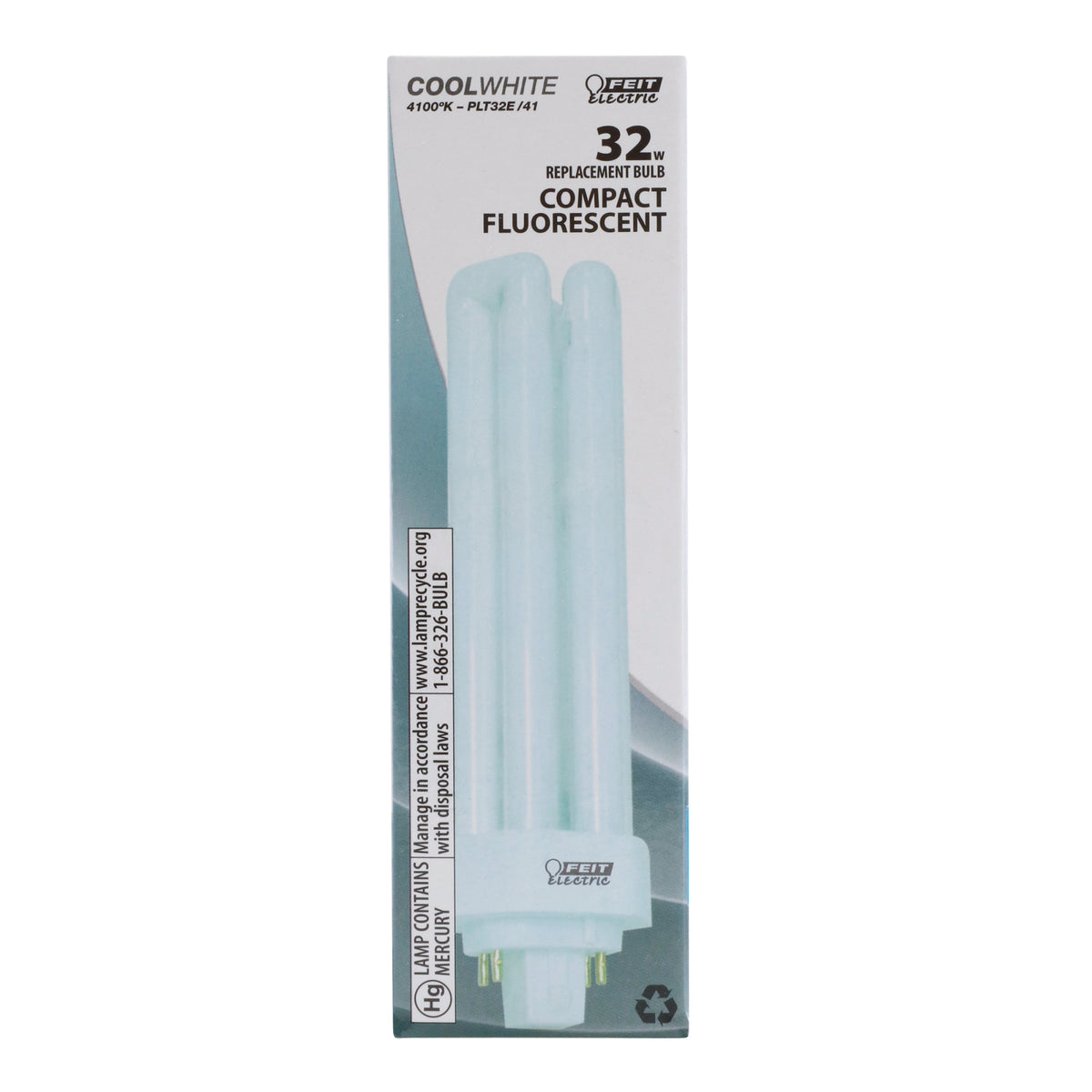 32W Cool White (4100K) GX24q-3 Base Triple Twin Tube Compact Fluorescent PL