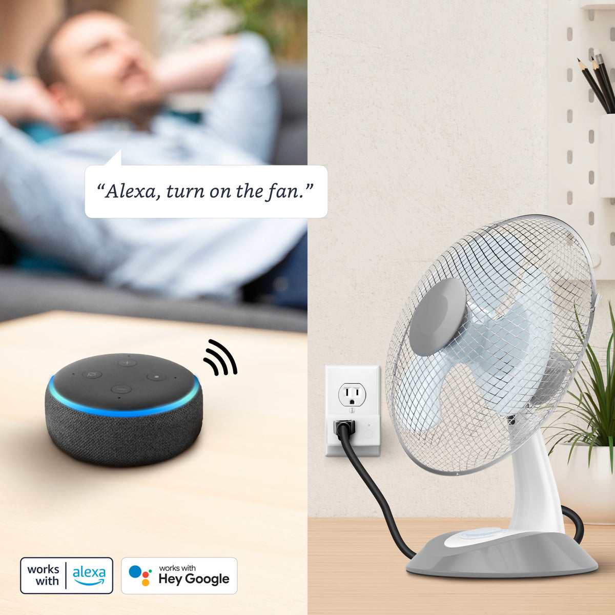 Indoor Smart Wi-Fi Wall Plug Alexa / Google