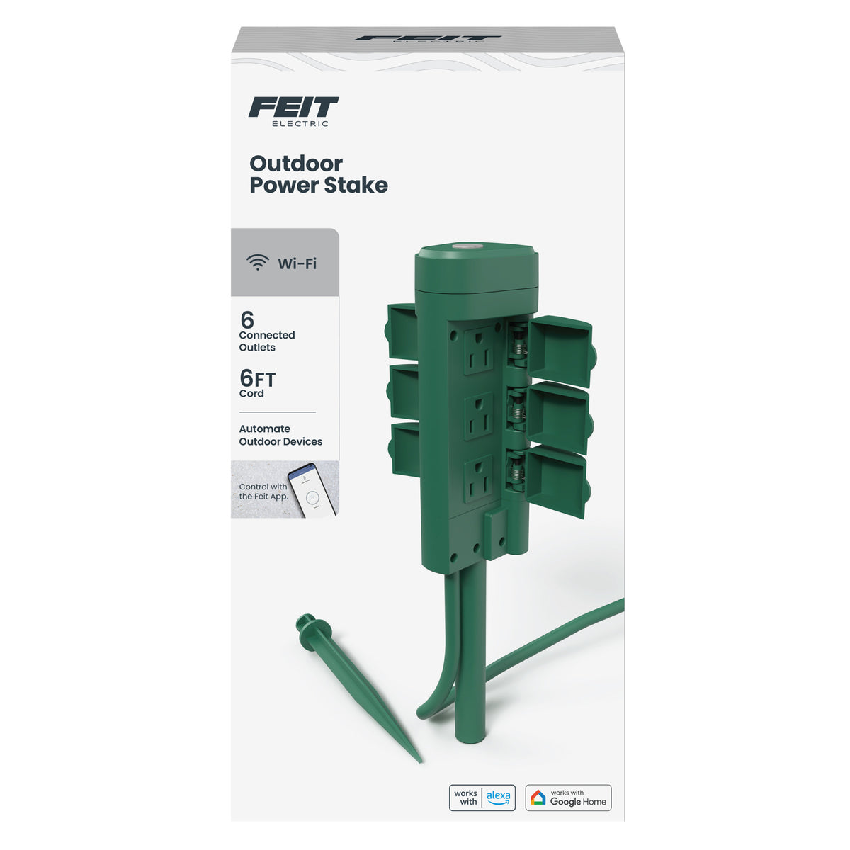 Six Outlet Outdoor Stake Wi-Fi Smart Plug