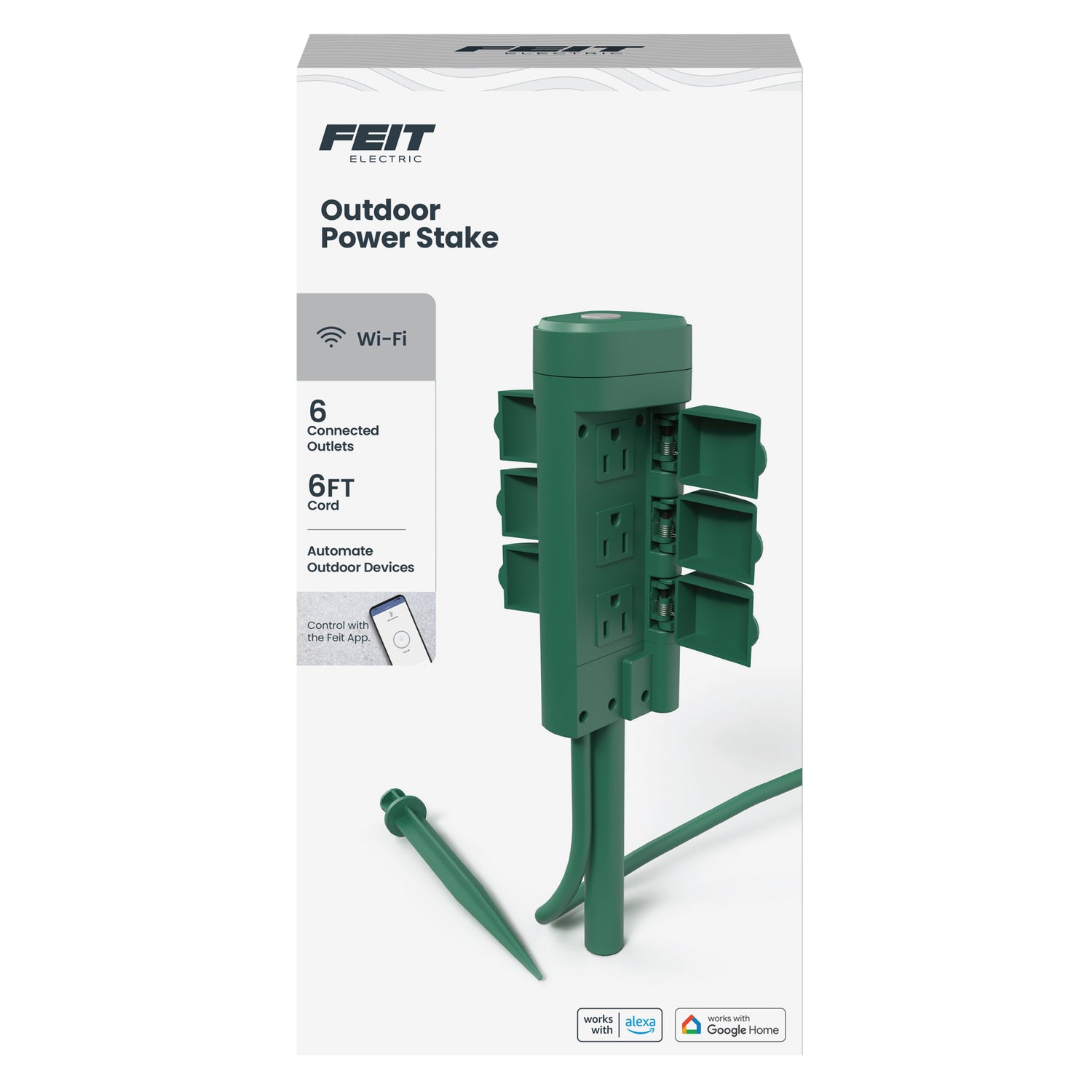 Six Outlet Outdoor Stake Wi-Fi Smart Plug