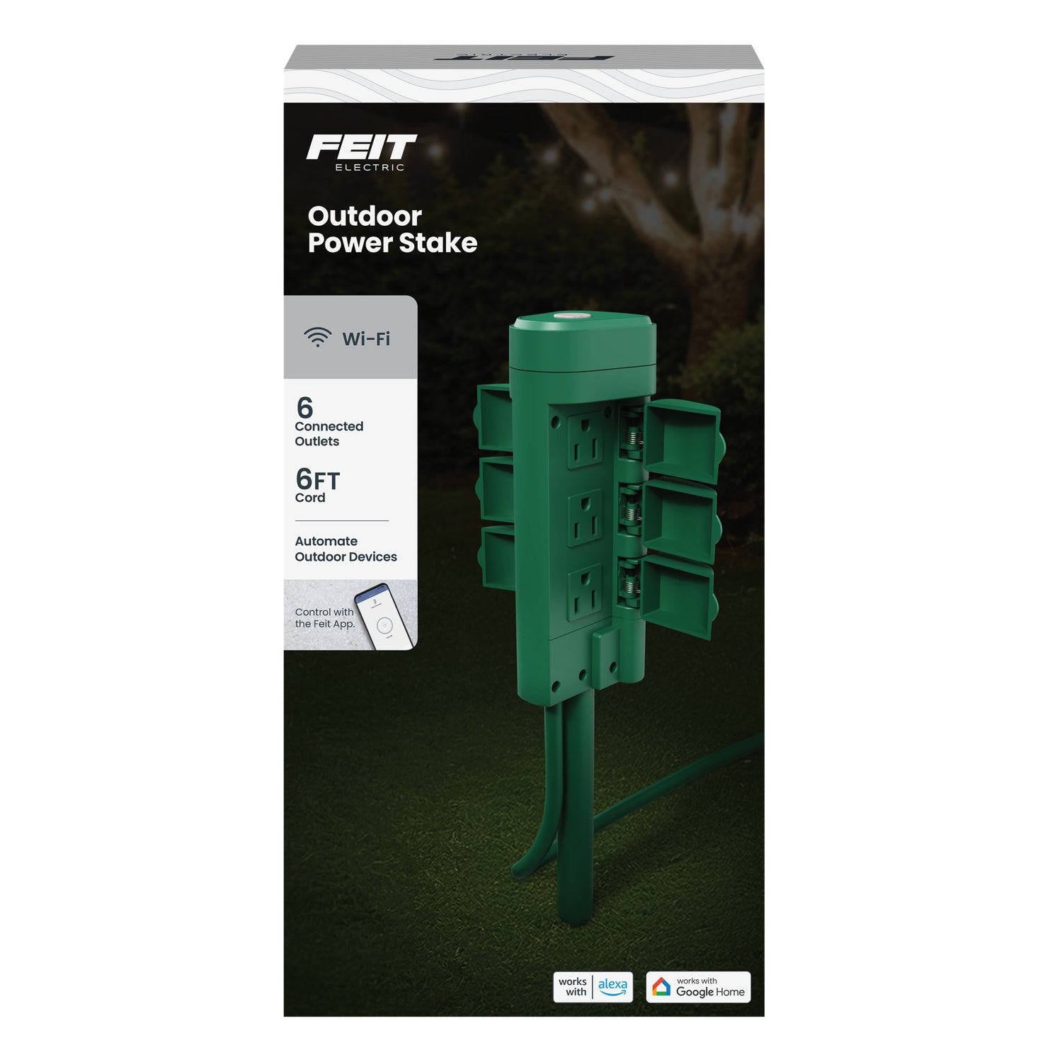 Six Outlet Outdoor Stake Wi-Fi Smart Plug