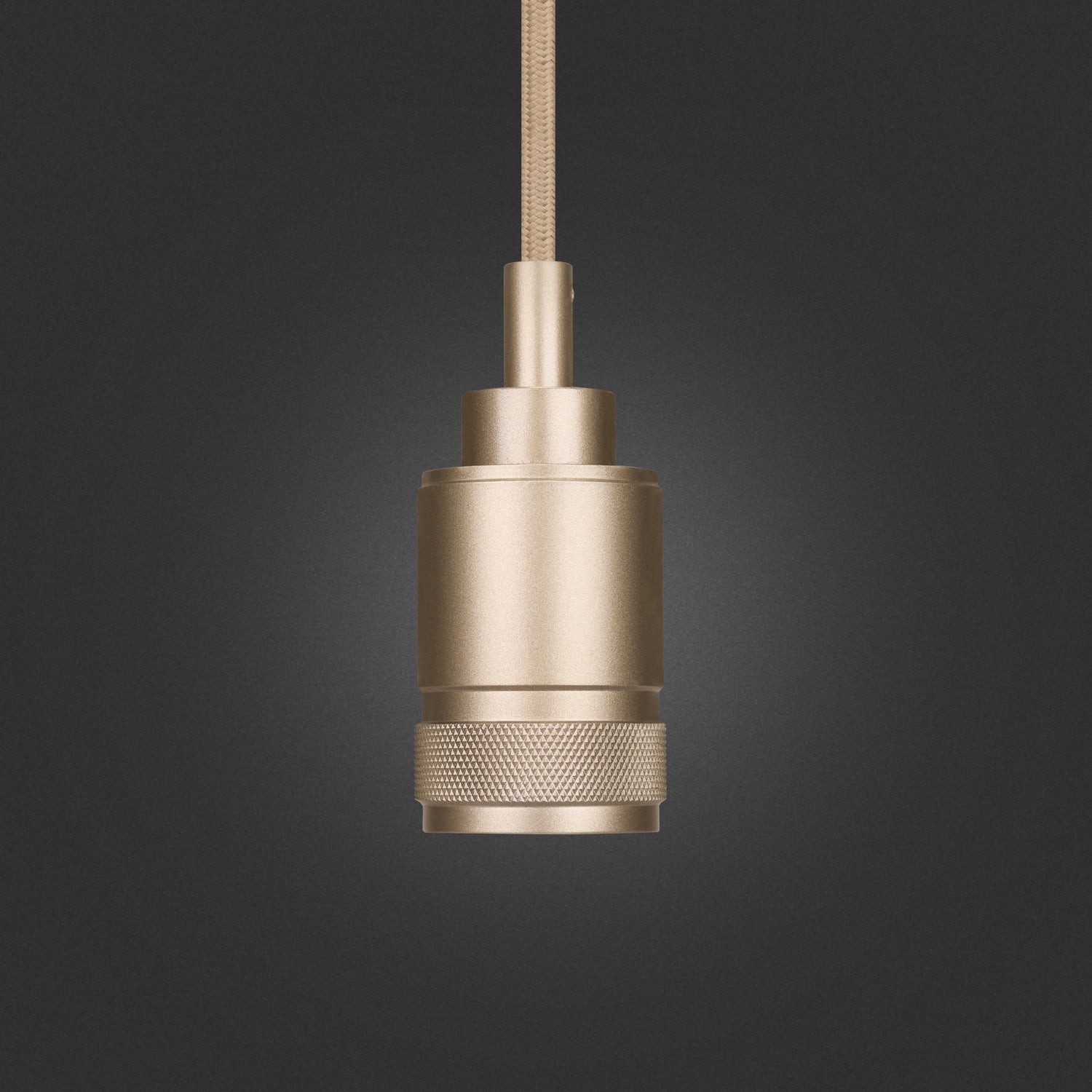 Industrial Style Pendant Light Fixture, Matte Gold Finish (No Bulb or Shade Included)