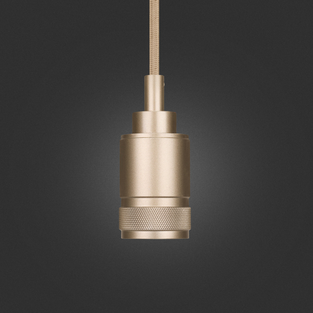 Industrial Style Pendant Light Fixture, Matte Gold Finish (No Bulb or Shade Included)