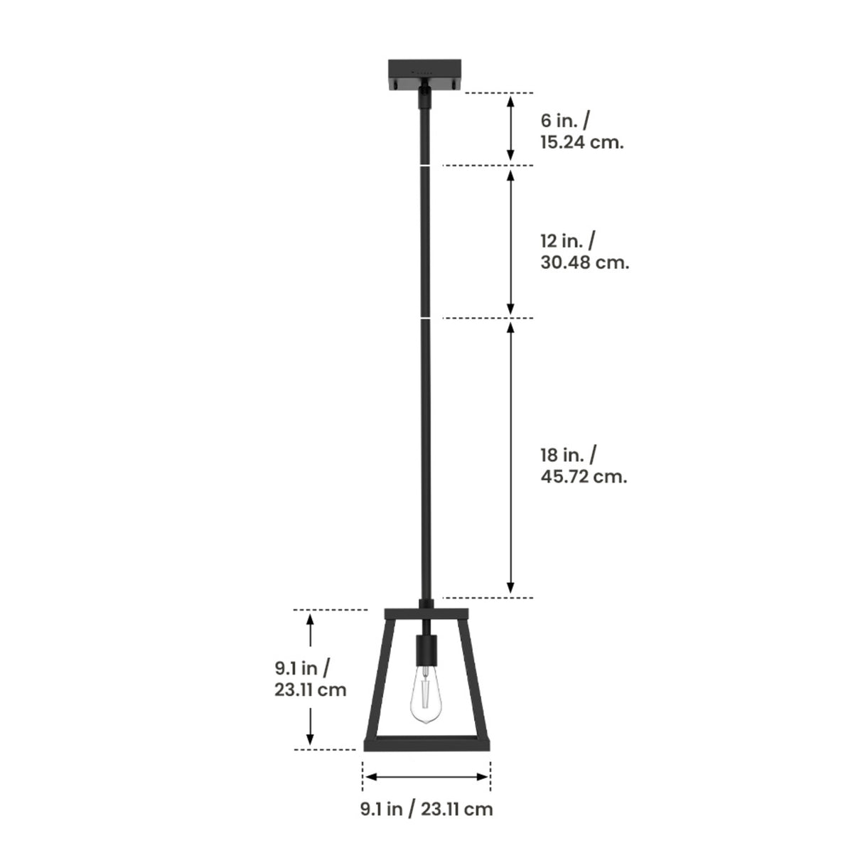 Katalyst Collection LED Decorative Single Light Pendant Matte Black