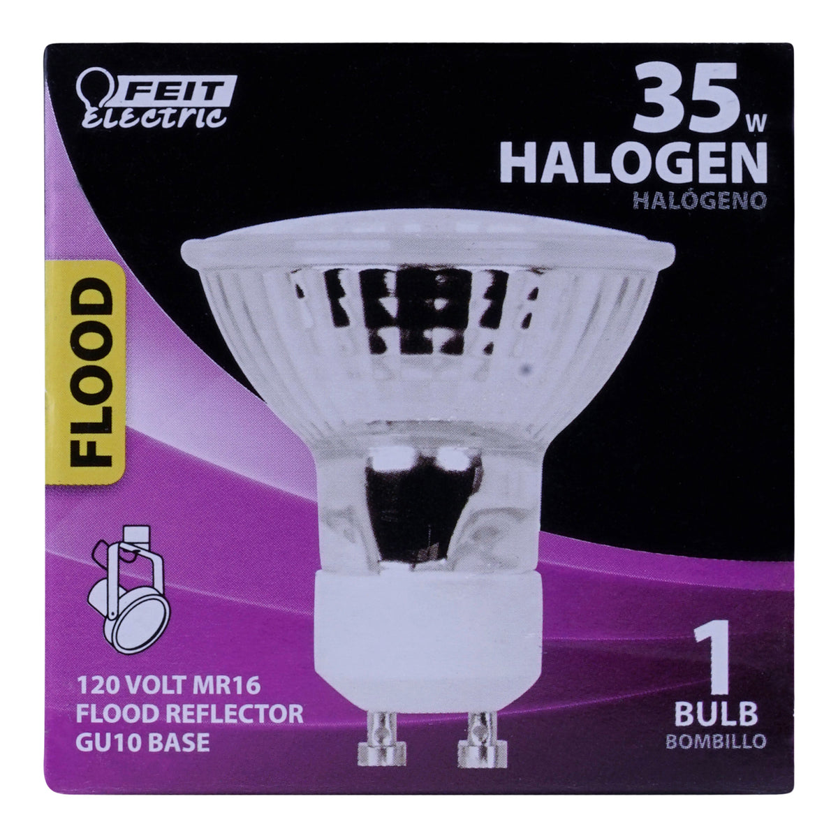 35W Warm White (2700K) MR16 GU10 Base Reflector Halogen Bulb