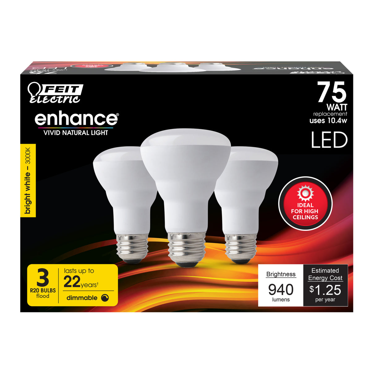 R20 Reflector Led 75W Replacement Bright White R20 Dimmable Reflector LED