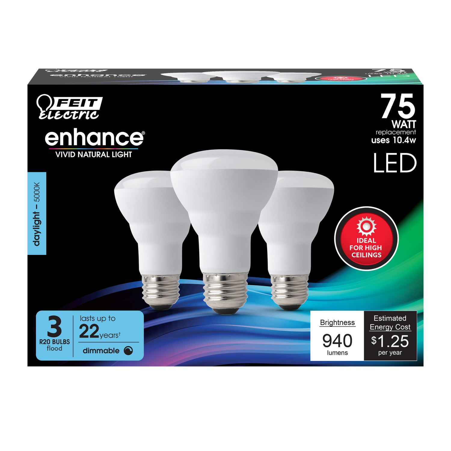 75W Replacement Daylight (5000K) E26 Base R20 Dimmable Reflector LED