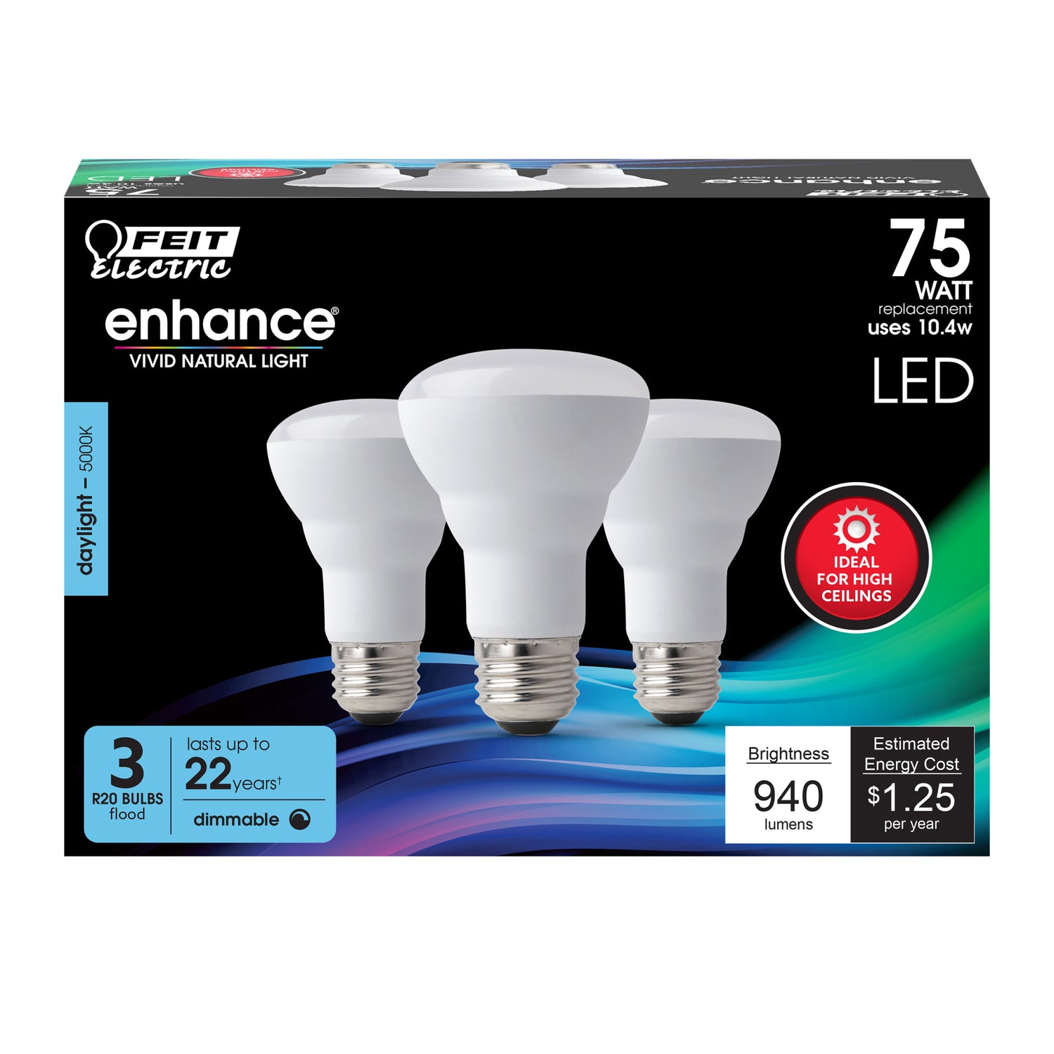 75W Replacement Daylight (5000K) E26 Base R20 Dimmable Reflector LED