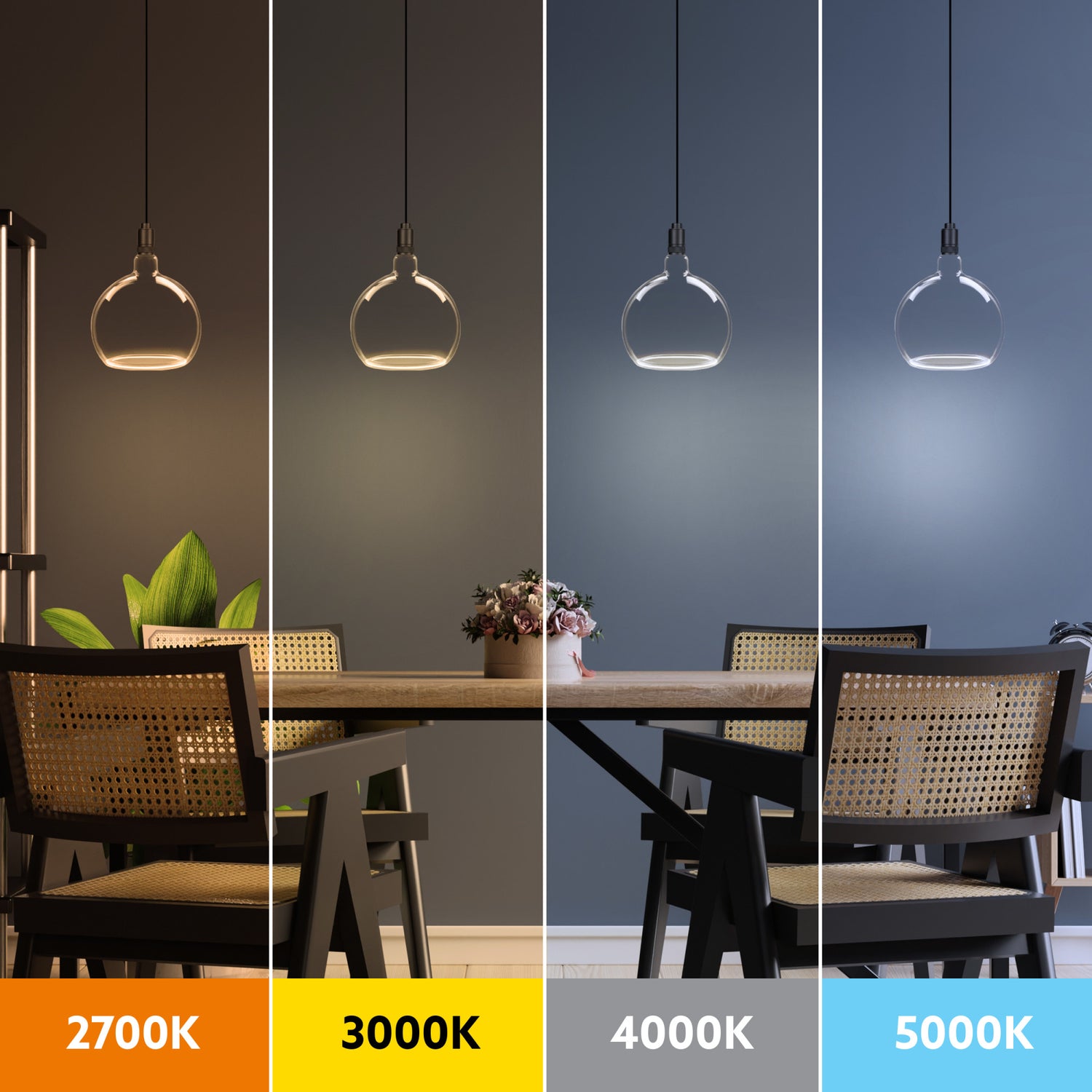 5.5W Soft White (2700K) Clear Globe White Filament LED Bulb