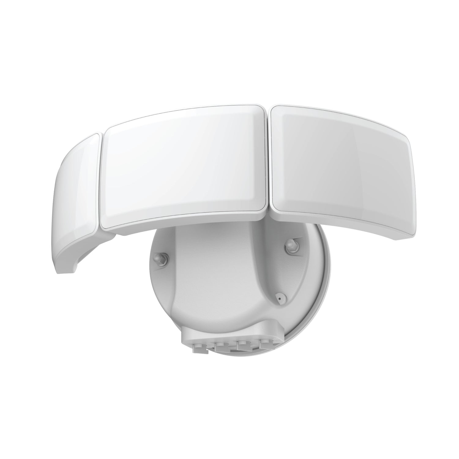 10.5 in. Adjustable White Triple Head Motion Security Flood Light, White