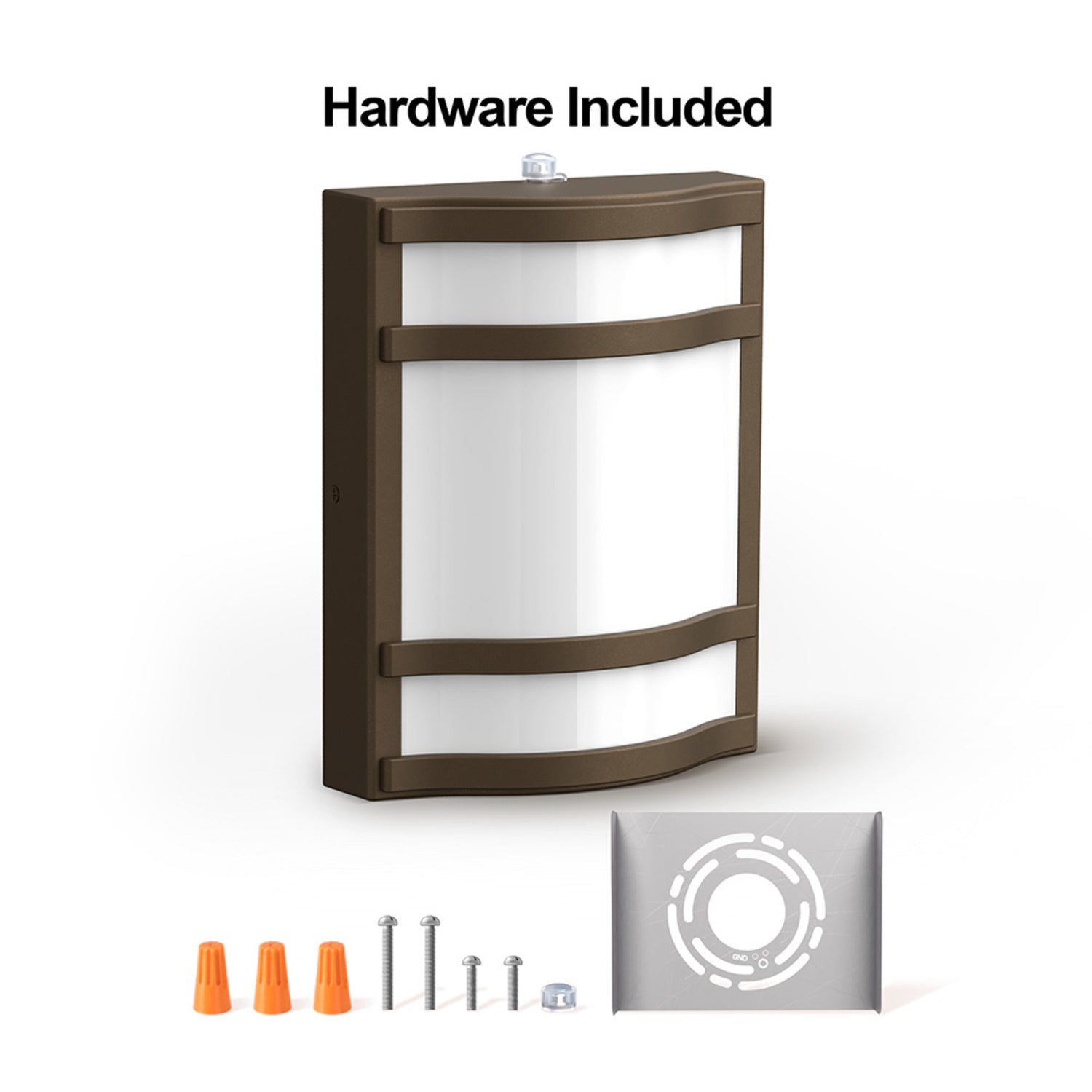 1900 Lumen Bright White (4000K) Dusk to Dawn Decorative Wall Light, Bronze