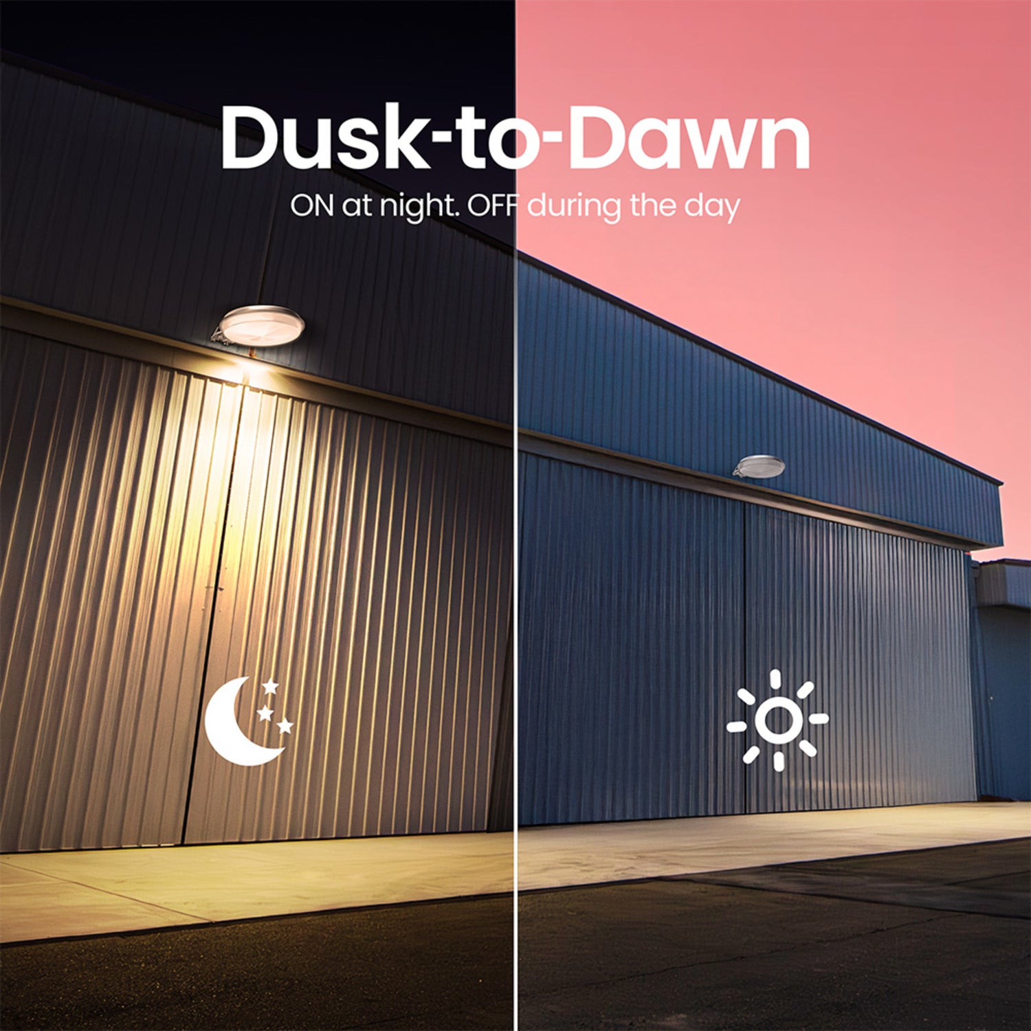 9000 Lumen Adjustable White Dusk to Dawn Silver Area Light