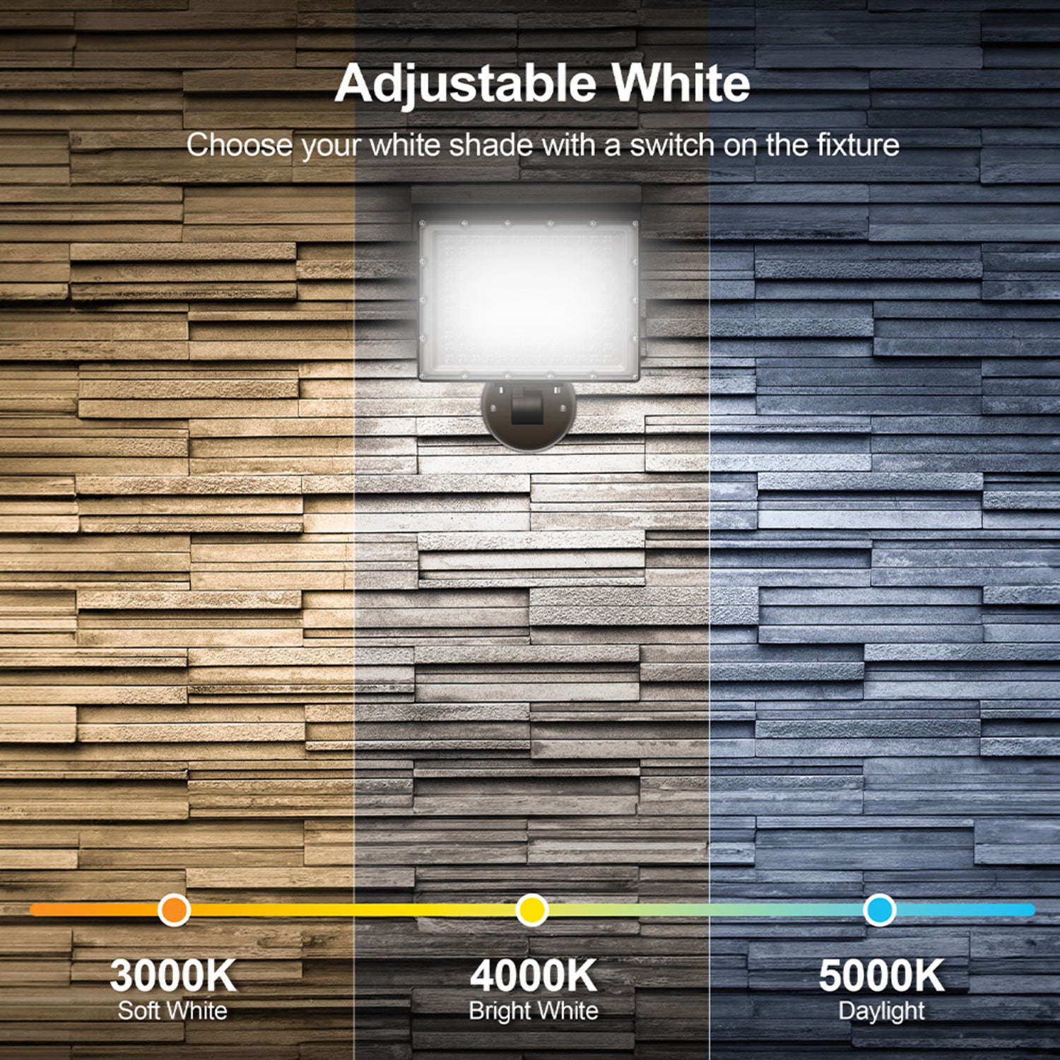 18000L Max Selectable Lumen Adjustable White Beam Angle Select Flood Light